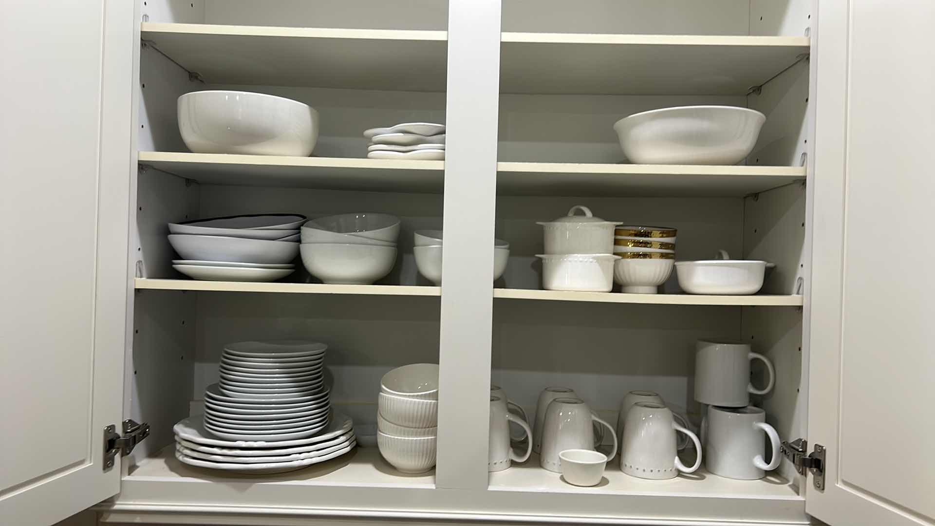 Photo 1 of CONTENTS IN KITCHEN CABINET COFFEE MUGS , BOWLS, PLATES AND MORE