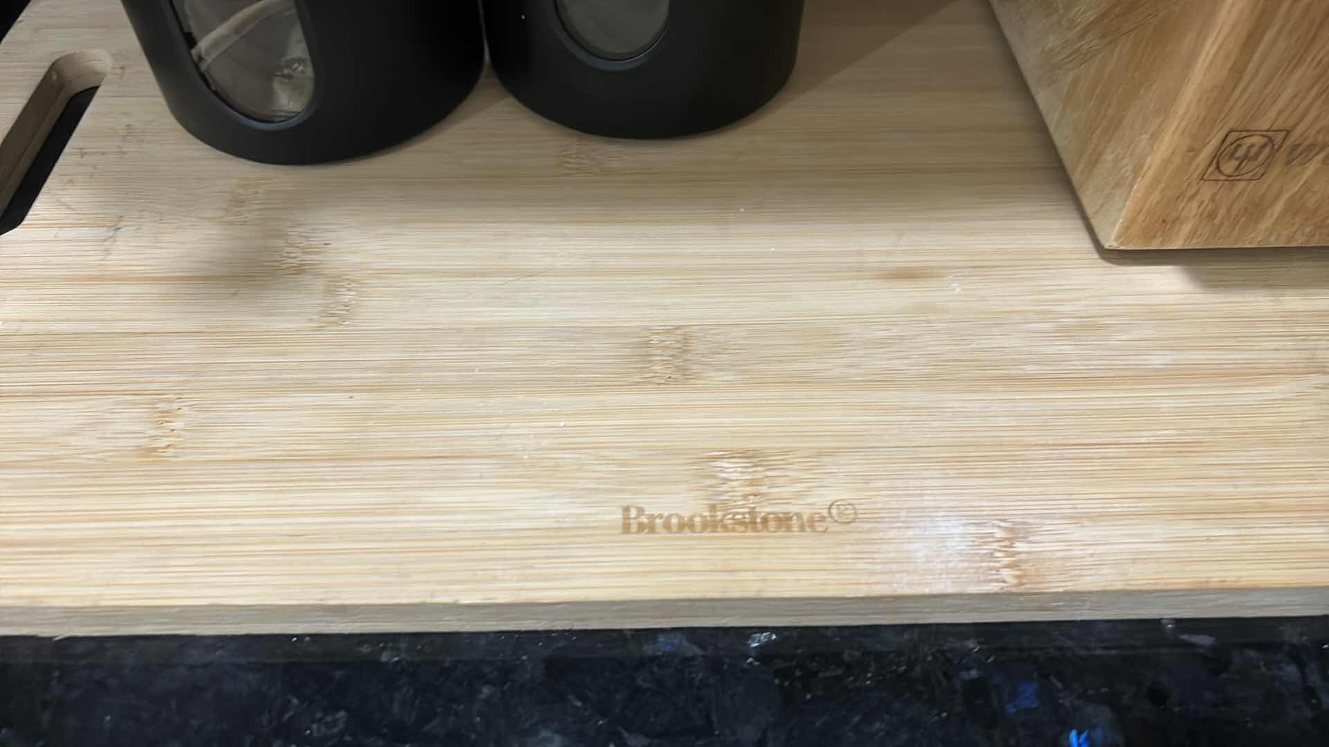 Photo 1 of CUTTING BOARD, CANISTERS, KNIFE, BLOCK, AND MORE