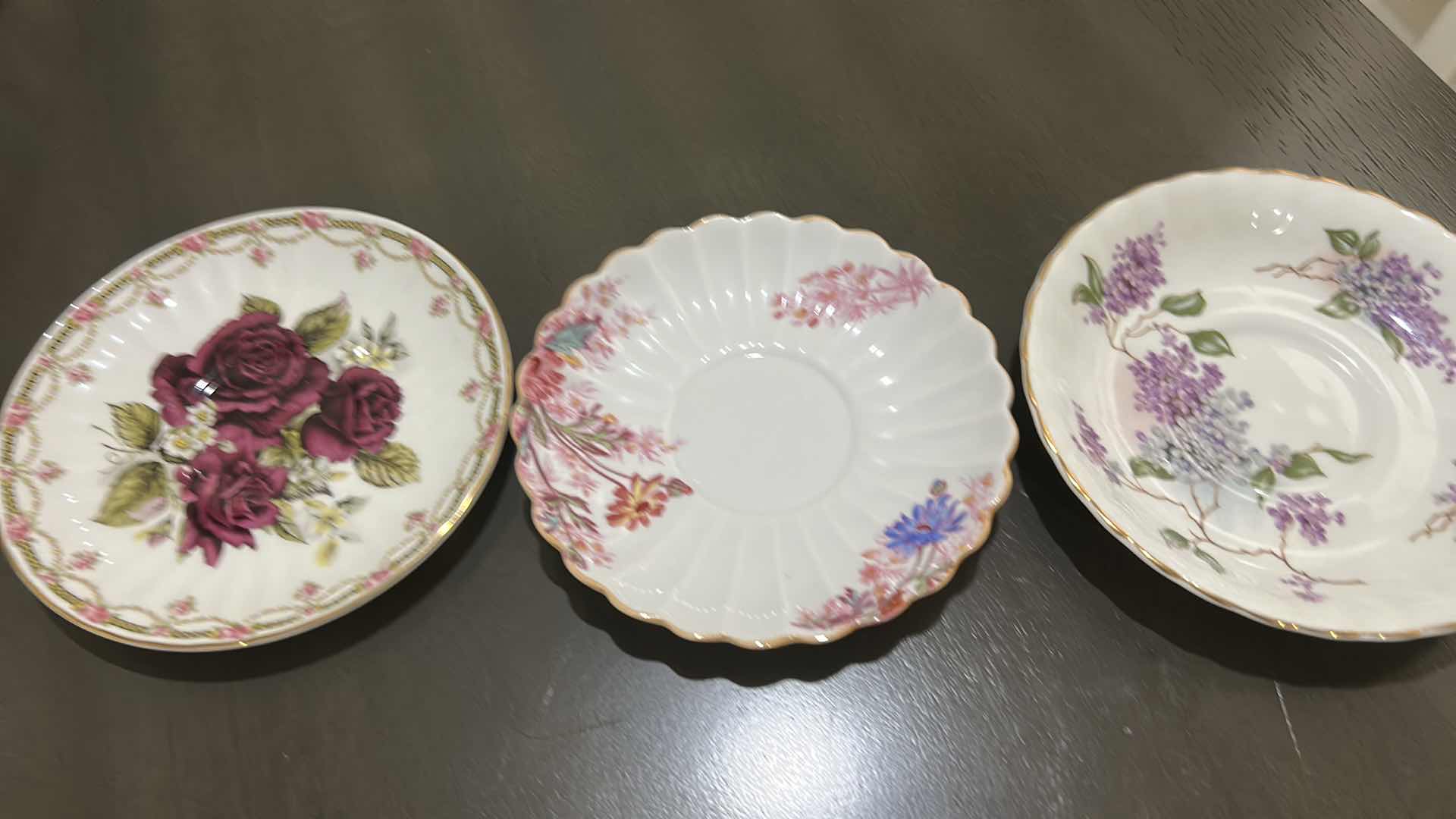 Photo 1 of 2 ALLYN NELSON COLLECTION, FINE BONE CHINA, TEA CUPS, AND SAUCERS, & SPODE CHELSEA GARDENS, ENGLAND, NUMBERED TEACUP, AND SAUCER