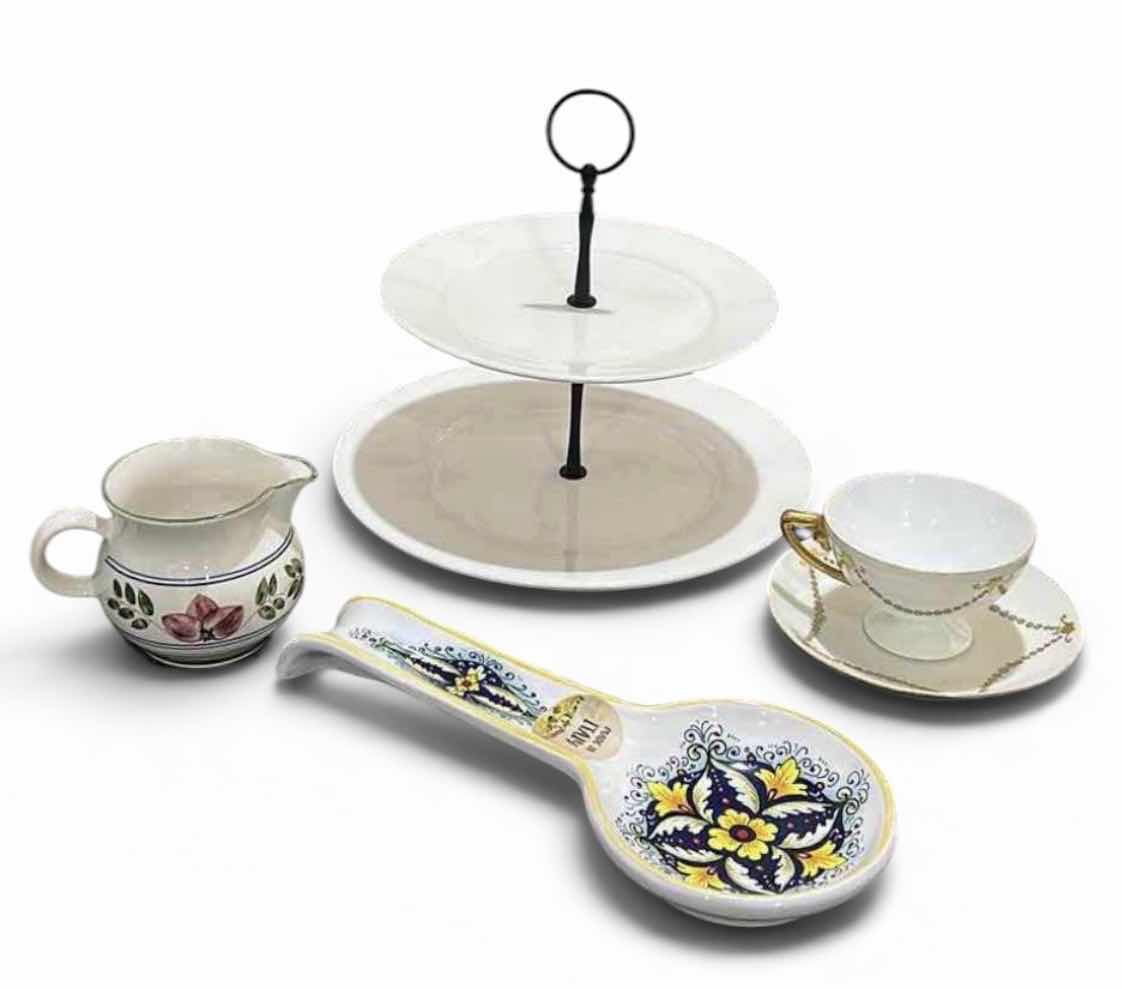 Photo 1 of SPOON HOLDER FROM ITALY, TEA CUP & SAUCER FROM BAVARIA AND MORE