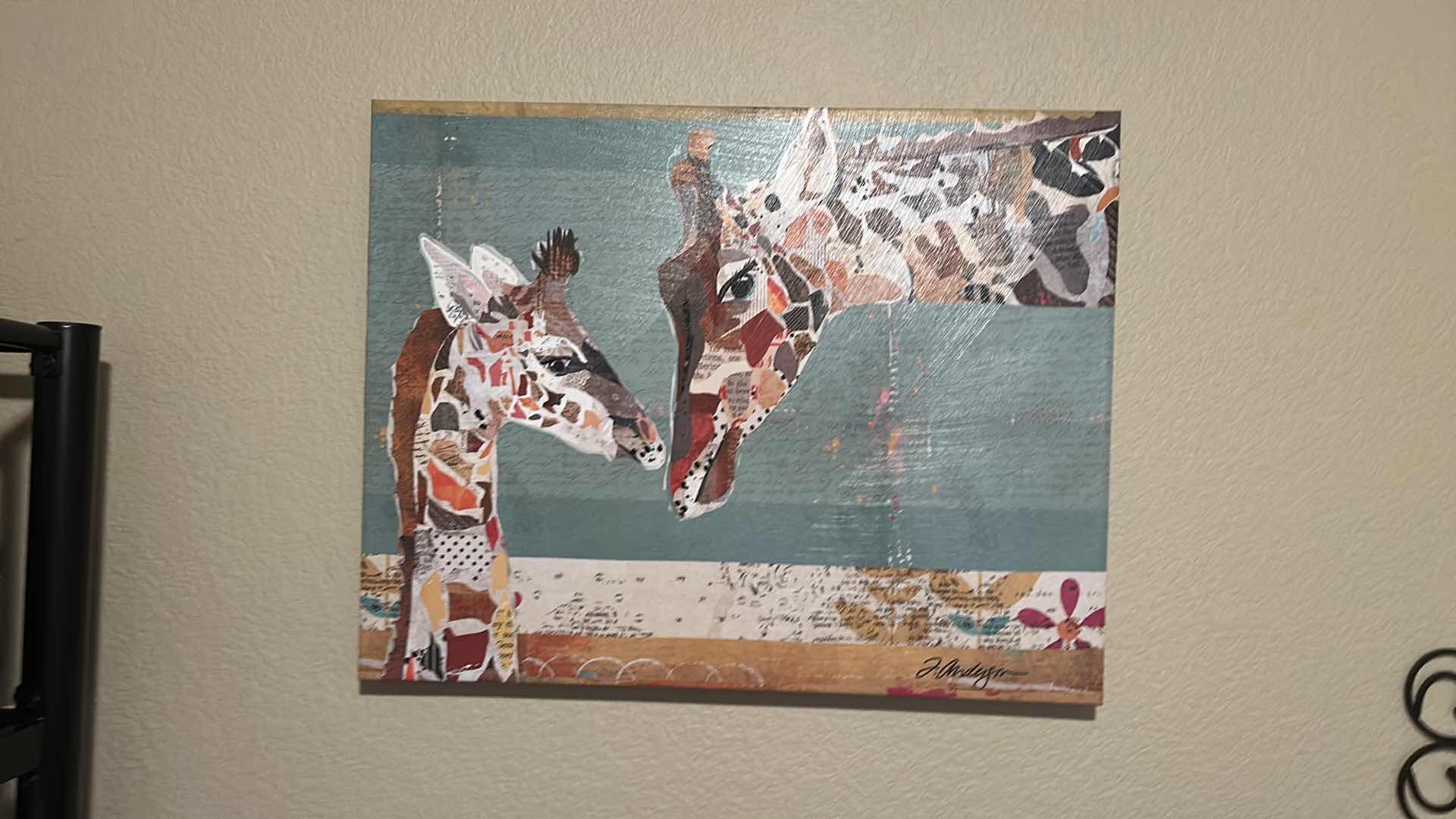 Photo 1 of STRETCHED CANVAS STUPELL INDUSTRIES “ENDEARING GIRAFFE FAMILY” CANVAS PRINT DESIGN BY ARTIST TRACI 20“ x H22“