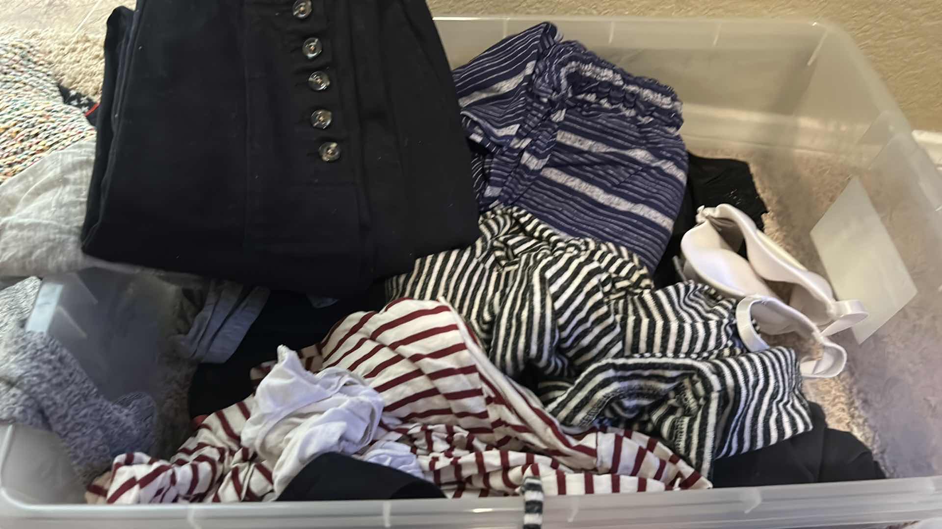 Photo 1 of 2 BINS OF CLOTHING