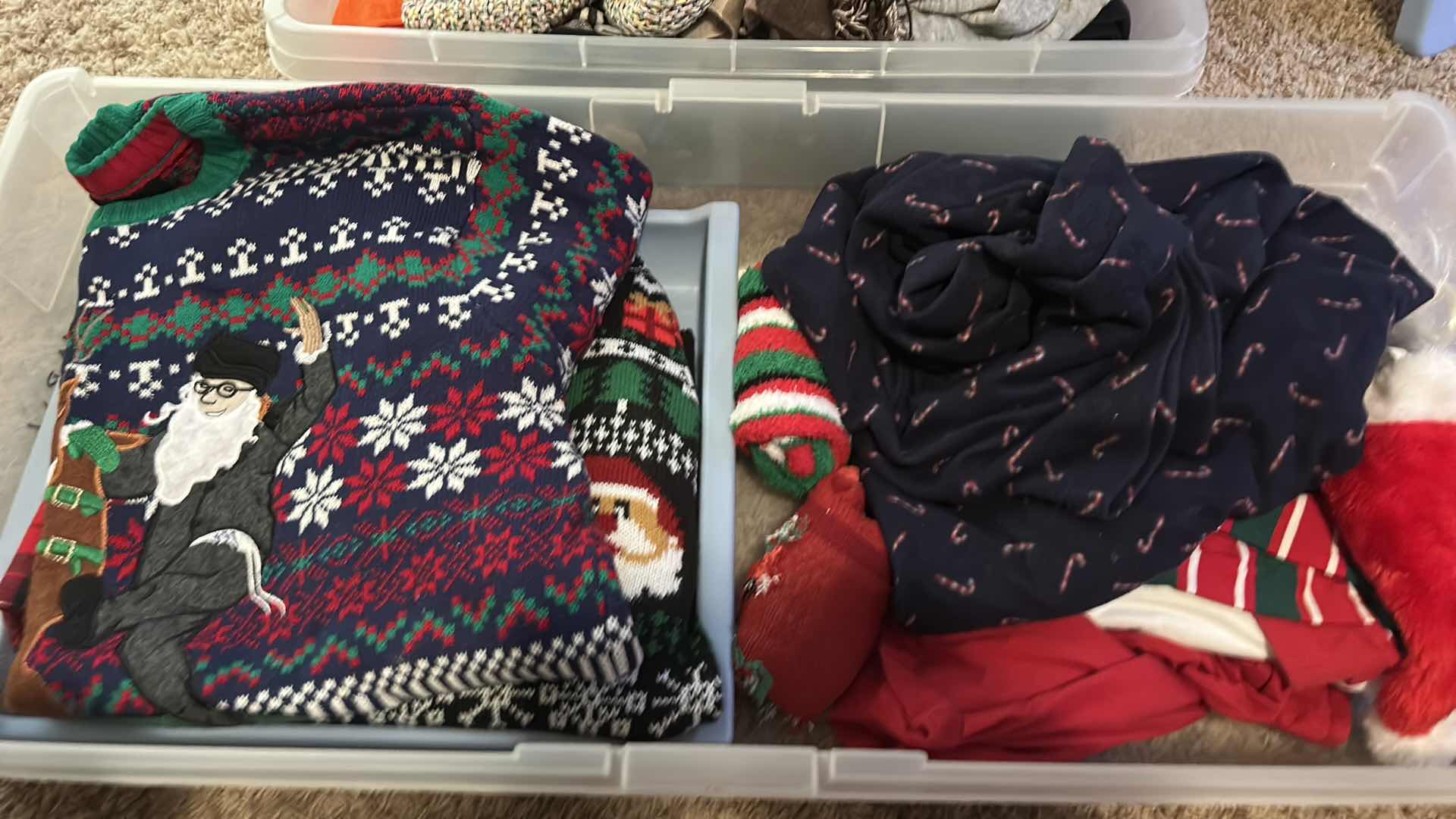 Photo 1 of 2 BINS OF CLOTHING