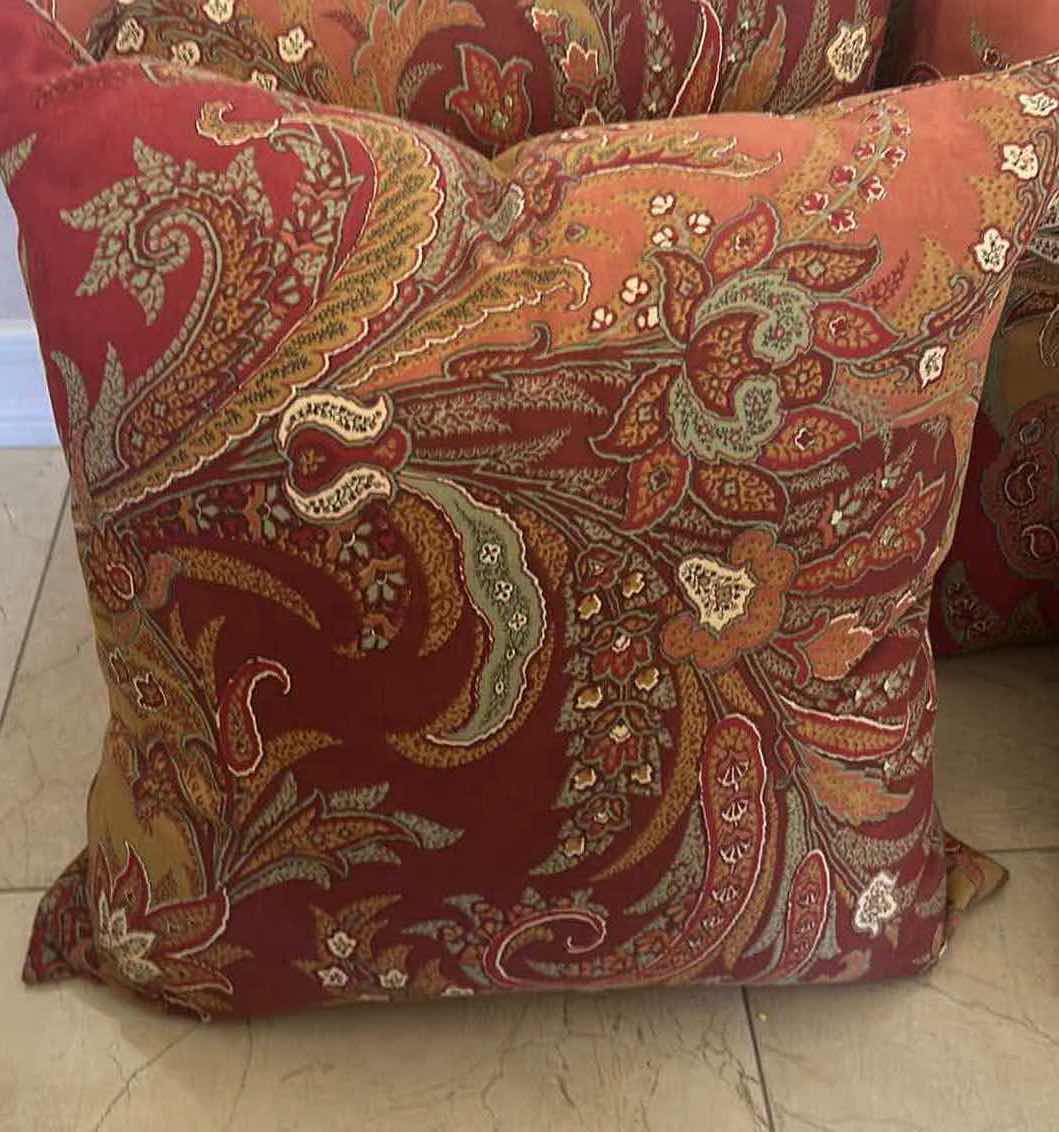 Photo 1 of 5- PAISLEY DESIGN DECORATIVE PILLOWS 3 / 18" 2 / 15"