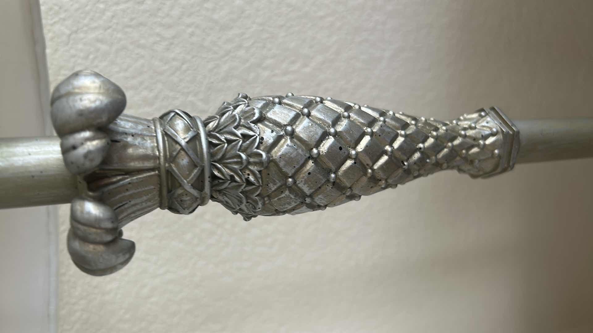 Photo 1 of SILVER BASE FLOOR LAMP W BEIGE SHADE H 61"