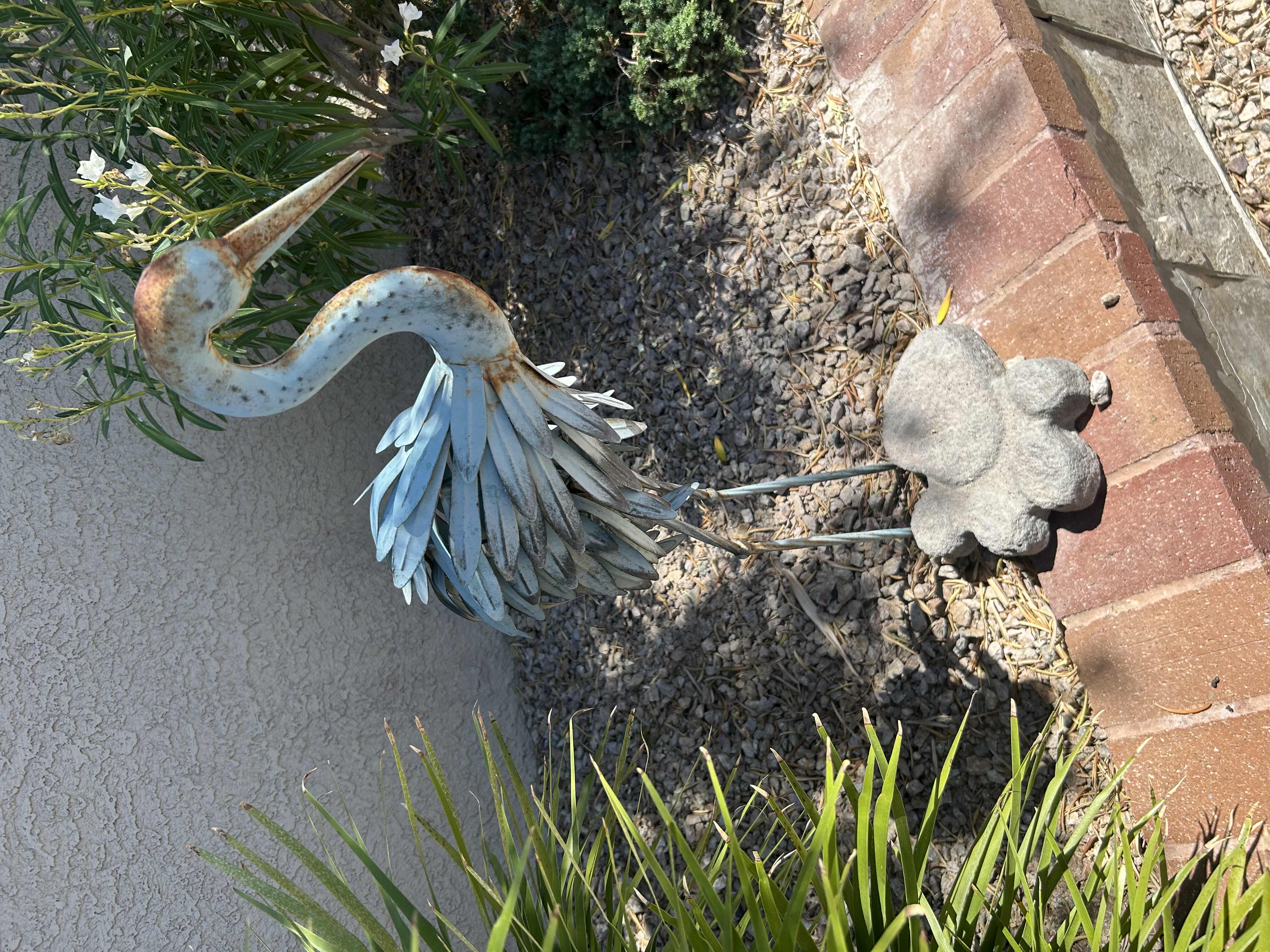 Photo 1 of OUTDOOR BLUE METAL CRANE H30"