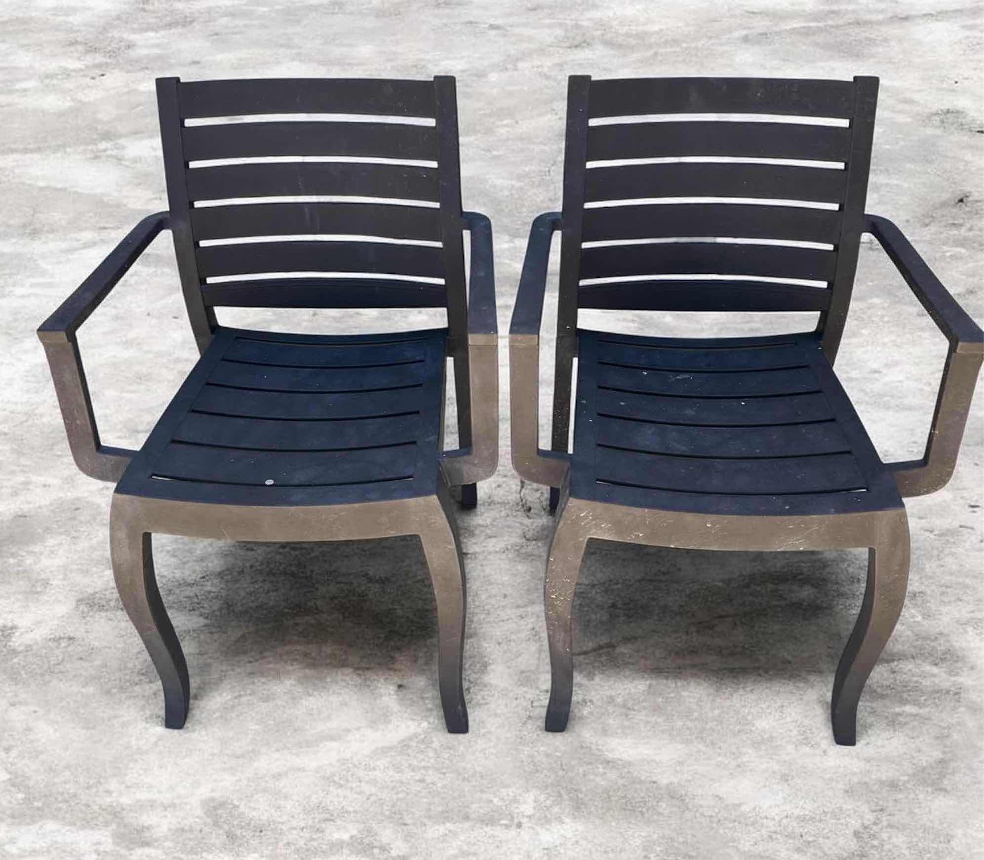 Photo 1 of 2- STACKABLE BROWN OUTDOOR PATIO CHAIRS POLYPROPYLENE SEAT