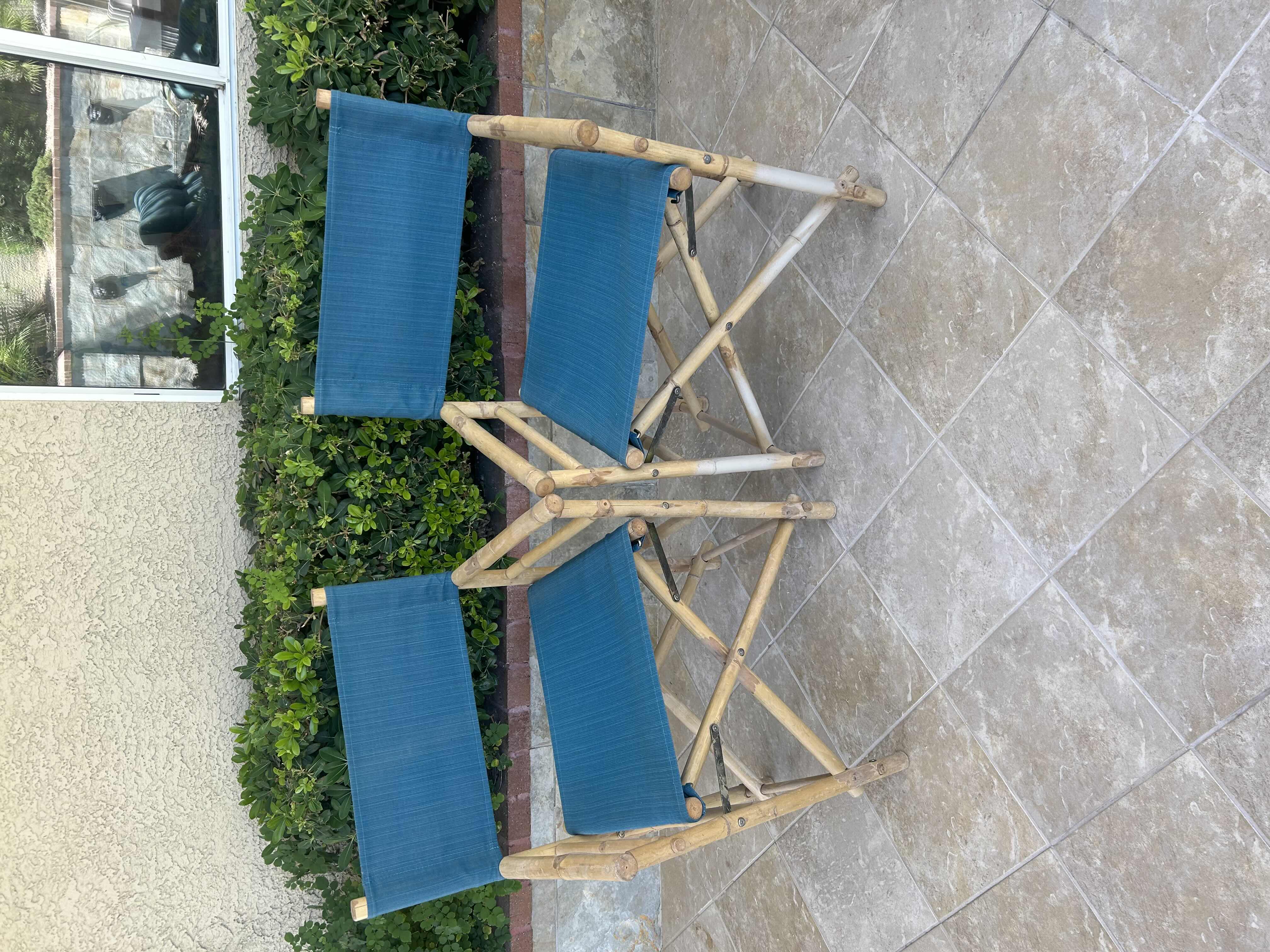 Photo 1 of 2- DIRECTOR BAMBOO CHAIRS