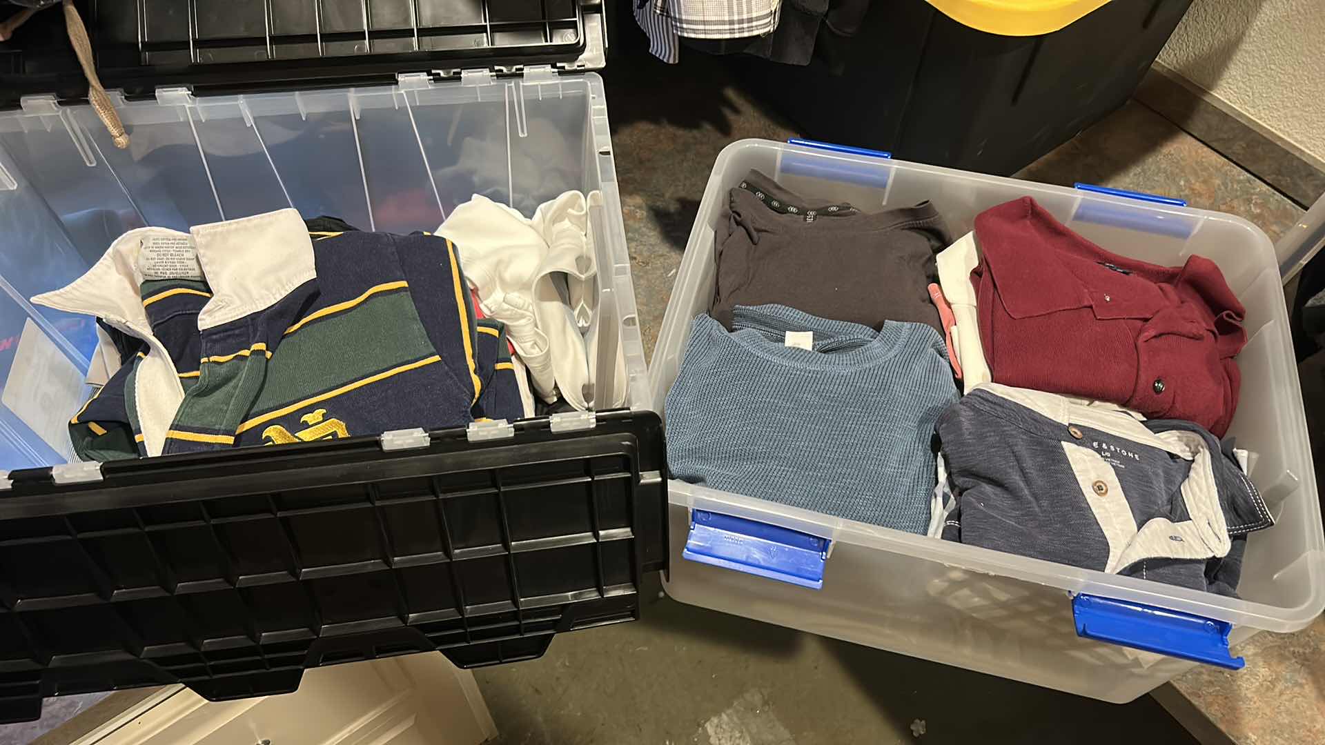 Photo 1 of 2 TOTES OF MENS CLOTHING