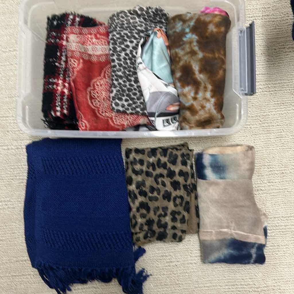 Photo 1 of CONTENTS OF TOTE ASSORTMENT OF SCARVES