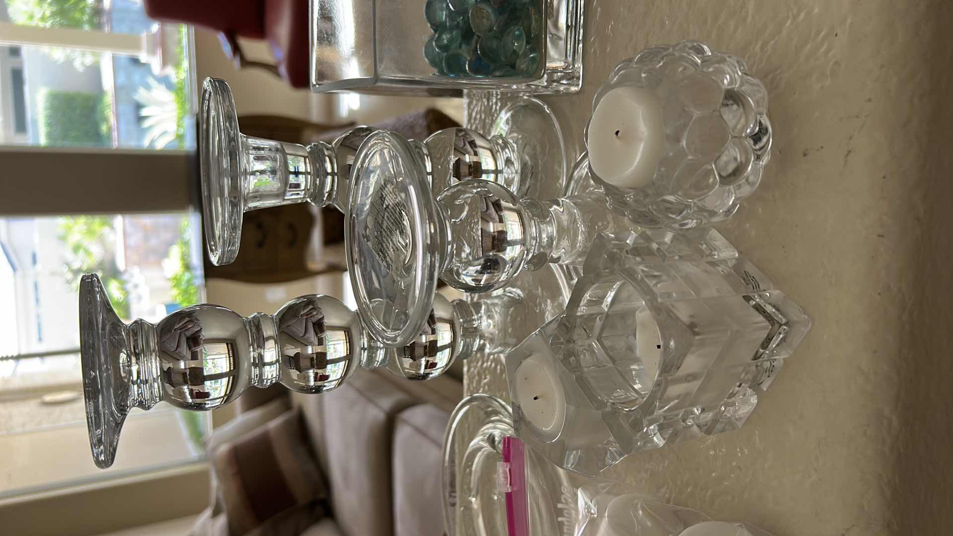 Photo 1 of CRYSTAL CANDLE HOLDERS, TEA, LIGHTS, AND MORE