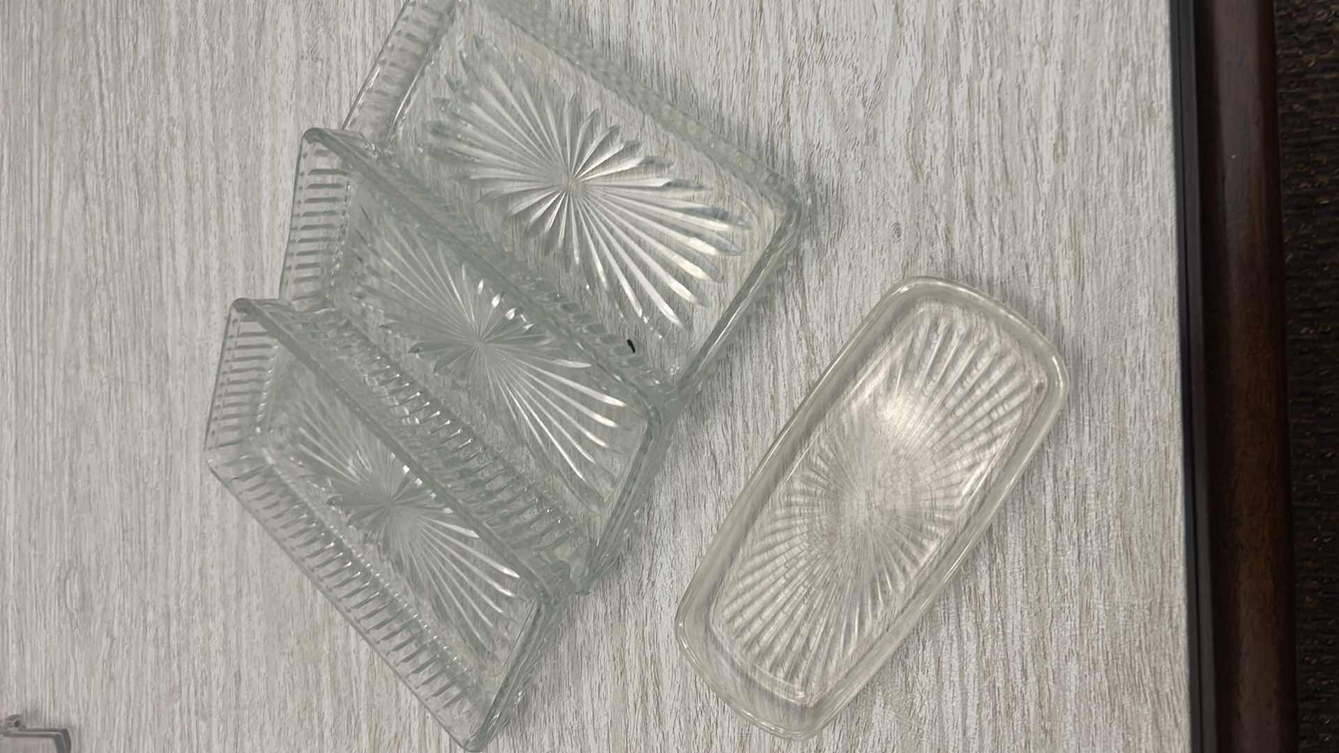 Photo 1 of ASSORTMENT OF GLASS SERVICE ITEMS