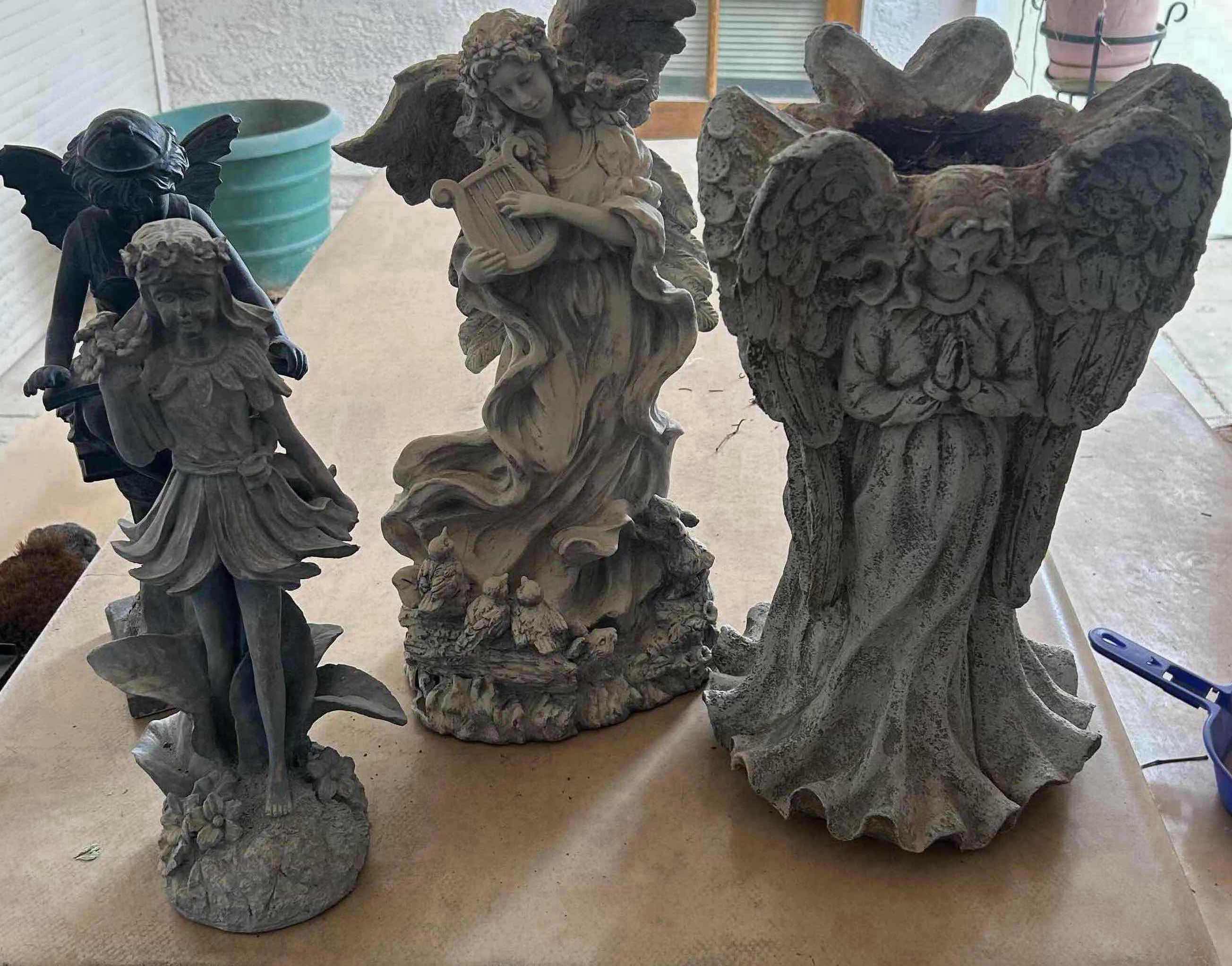 Photo 1 of 4- RESIN ANGELS & OTHER OUTDOOR ITEMS