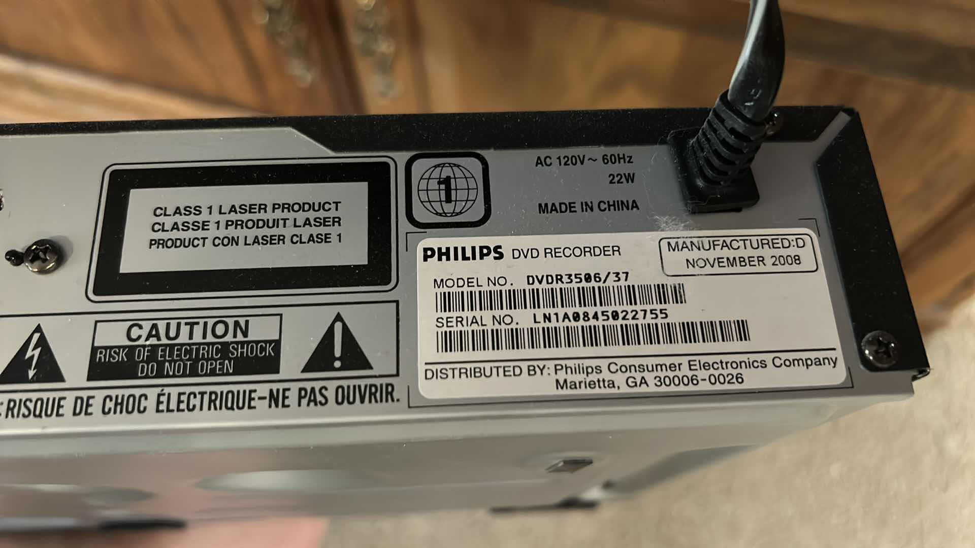 Photo 1 of PHILLIPS DVD PLAYER