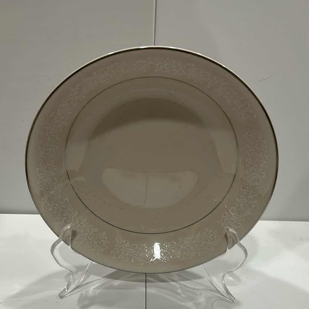 Photo 1 of 10- IVORY FANTASY FINE CHINA BOWL W EMBOSSED FLORAL PATTERN