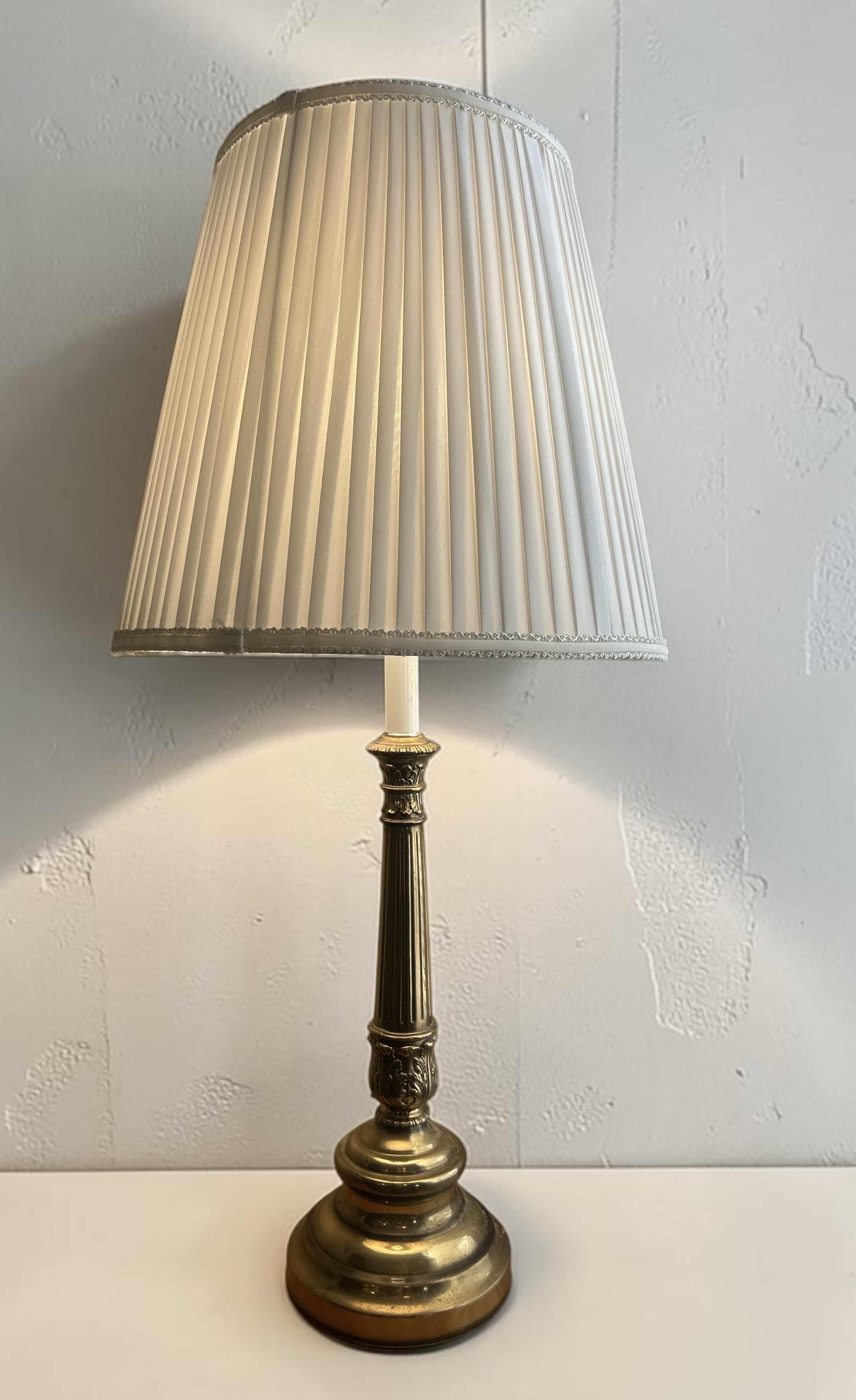Photo 1 of BRASS TABLE LAMP H33”