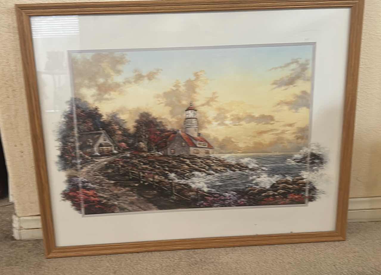 Photo 1 of FRAMED PRINT TITLED “BEACON OF HOPE” ARTWORK 29 1/2” x H23 1/2”