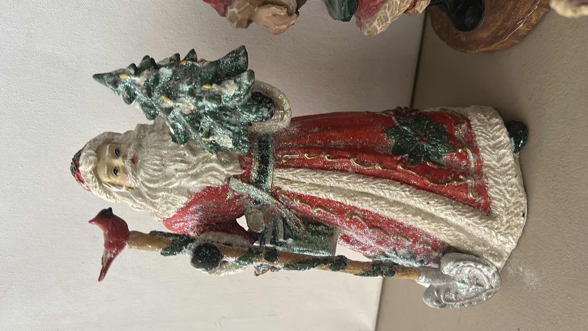 Photo 1 of 4 CHRISTMAS SANTA CLAUS FIGURINES, TALLEST H11”