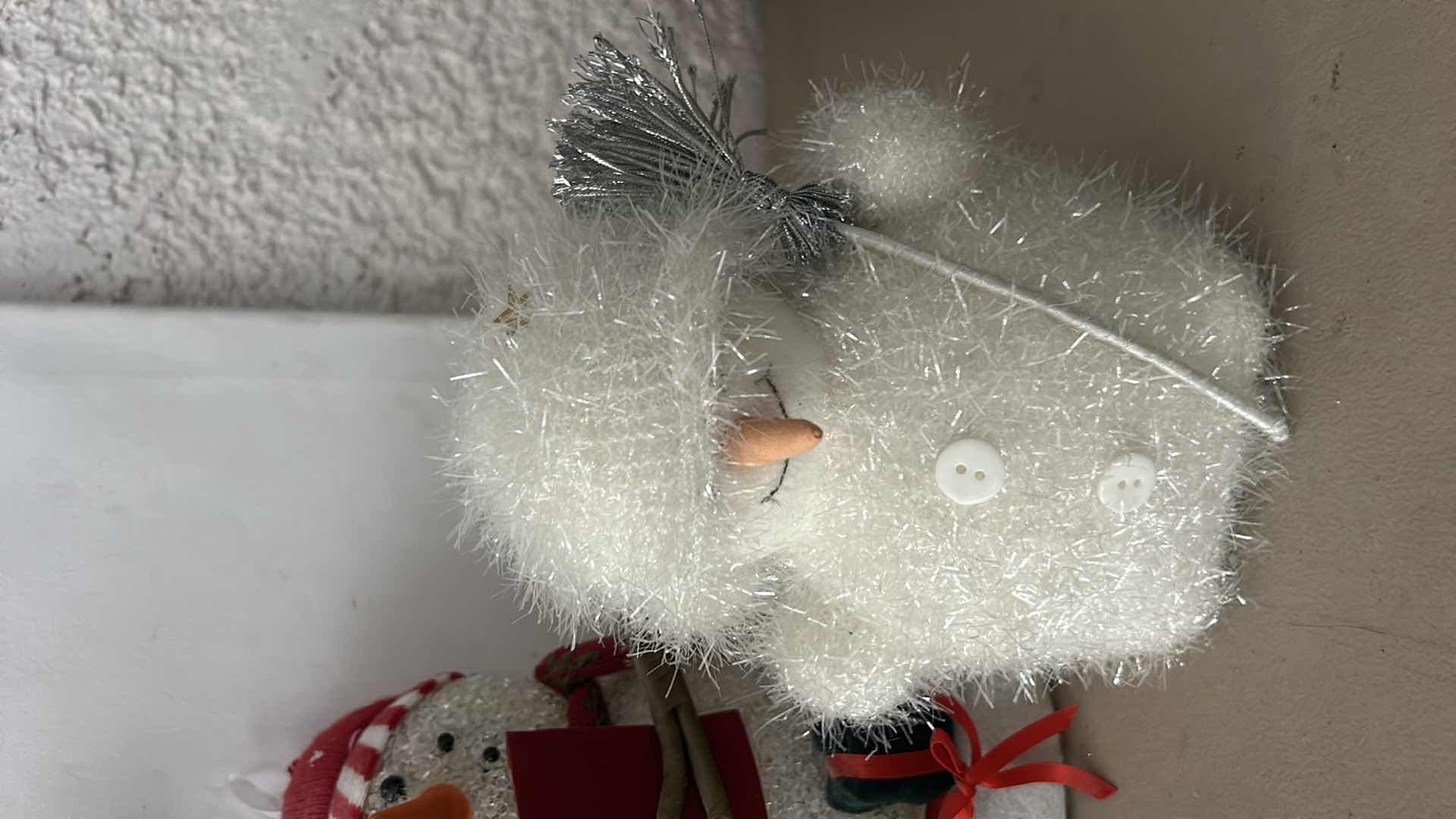 Photo 1 of THREE PIECE SNOWMAN CHRISTMAS DECOR, TALLEST 14”