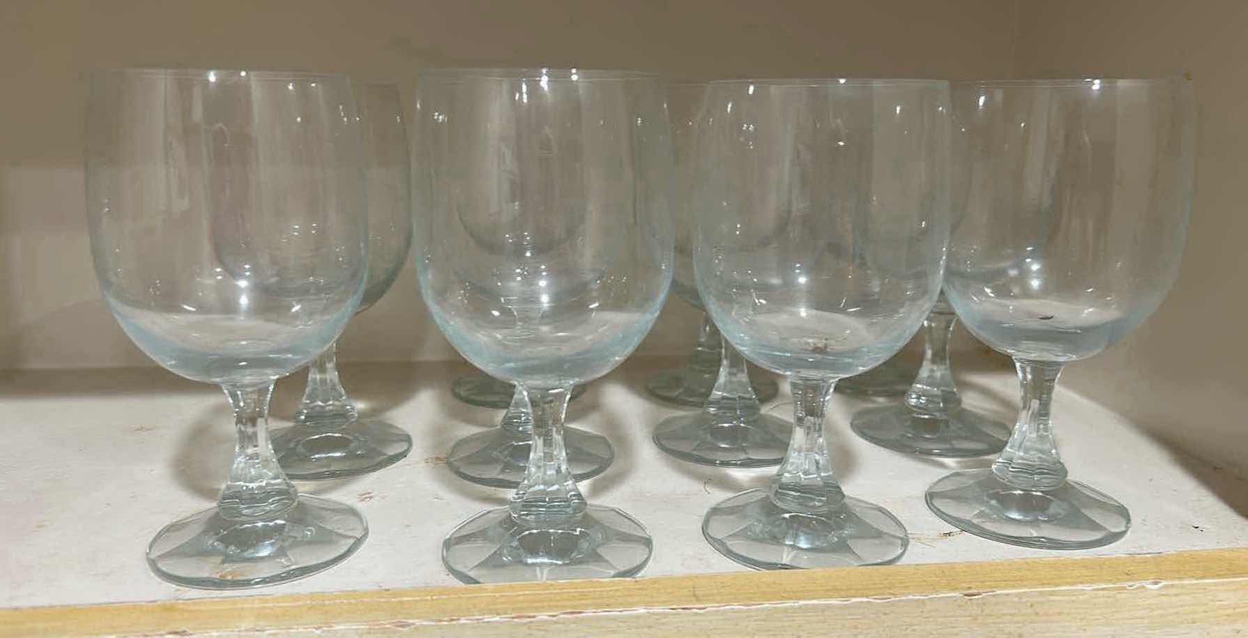 Photo 1 of 11- CLEAR GLASS GOBLETS