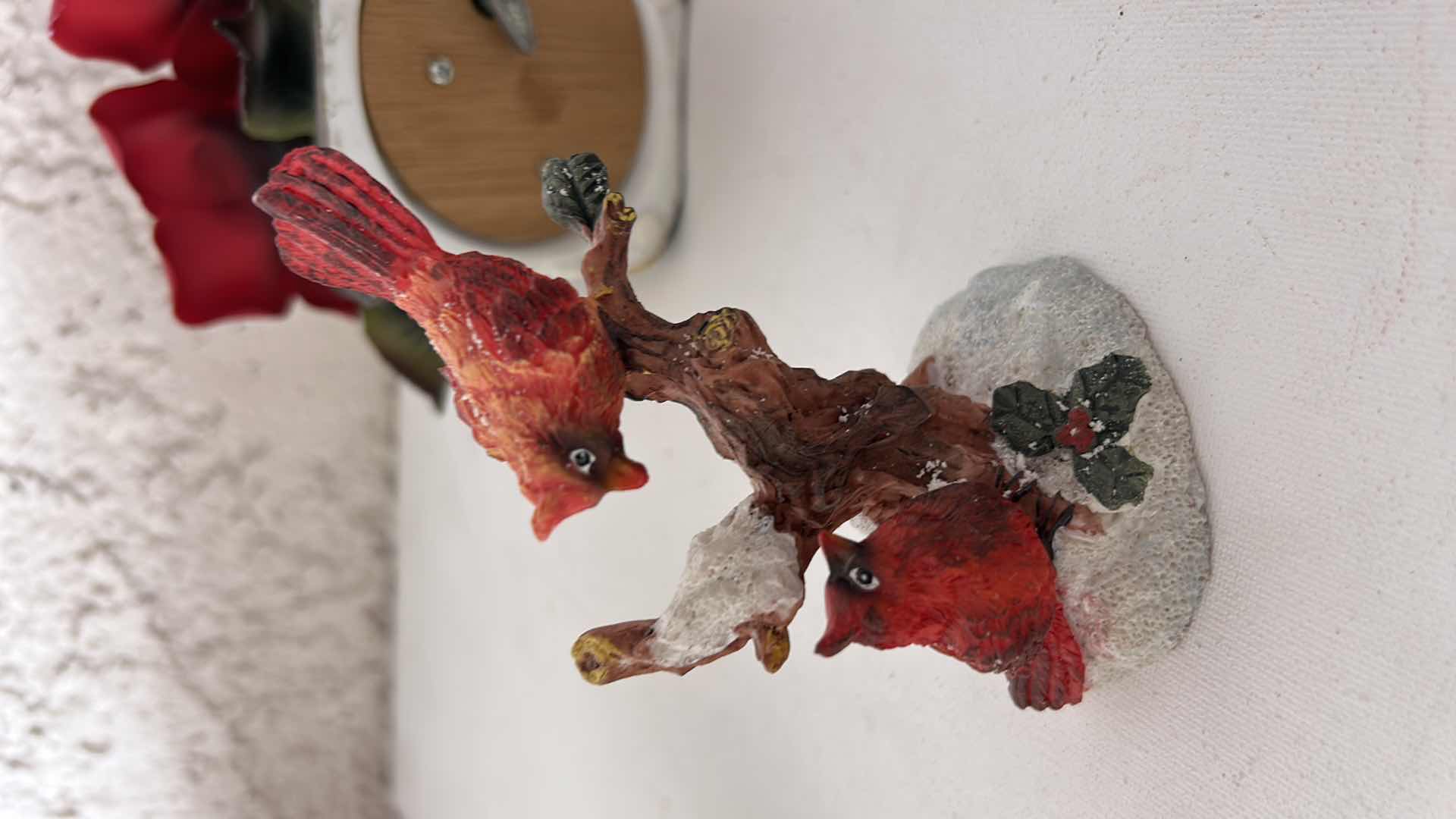 Photo 1 of FOUR CERAMIC CARDINAL FIGURINES, TALLEST H 5.5”