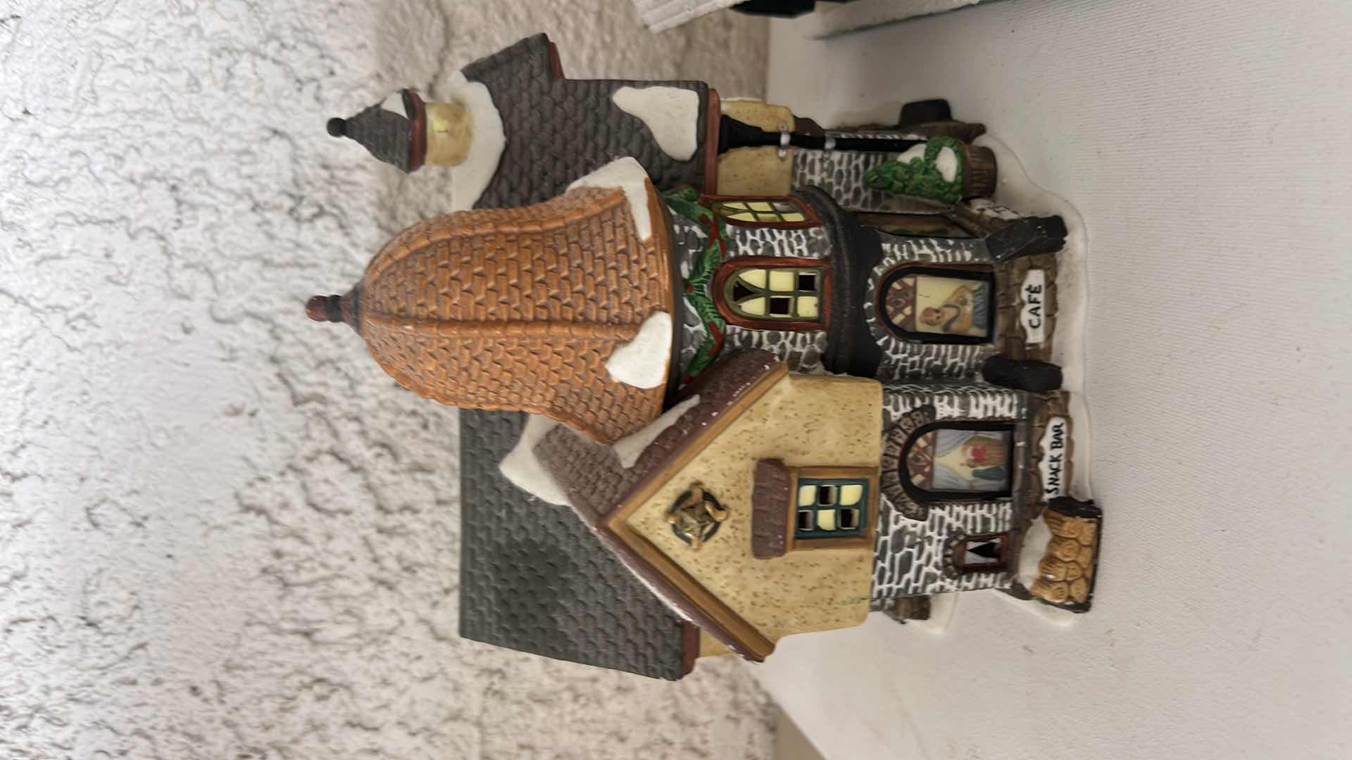 Photo 1 of 2 CERAMIC CHRISTMAS VILLAGE HOUSES/SHOPS H9”