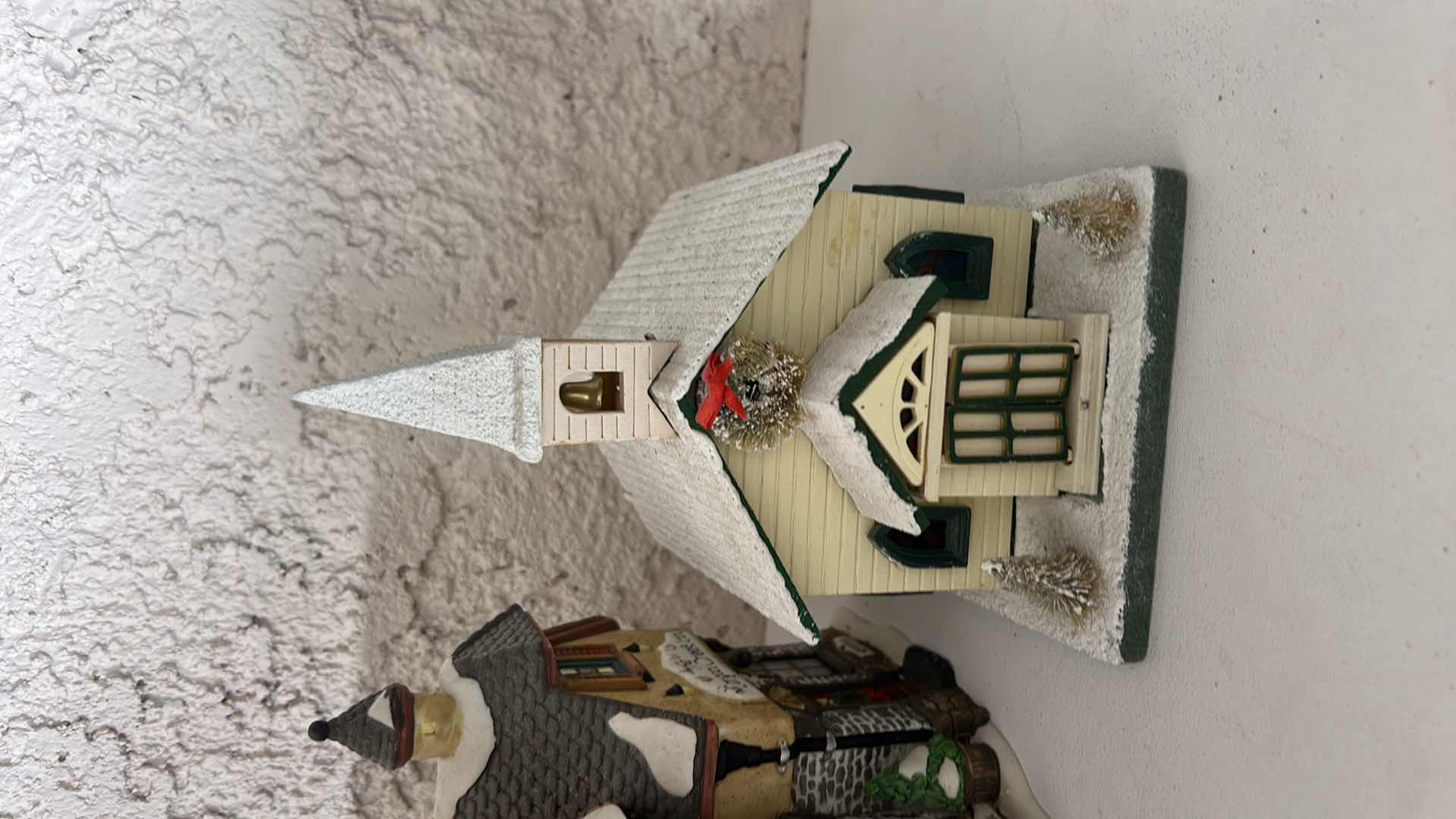 Photo 1 of 2 CERAMIC CHRISTMAS VILLAGE HOUSES/SHOPS H9”