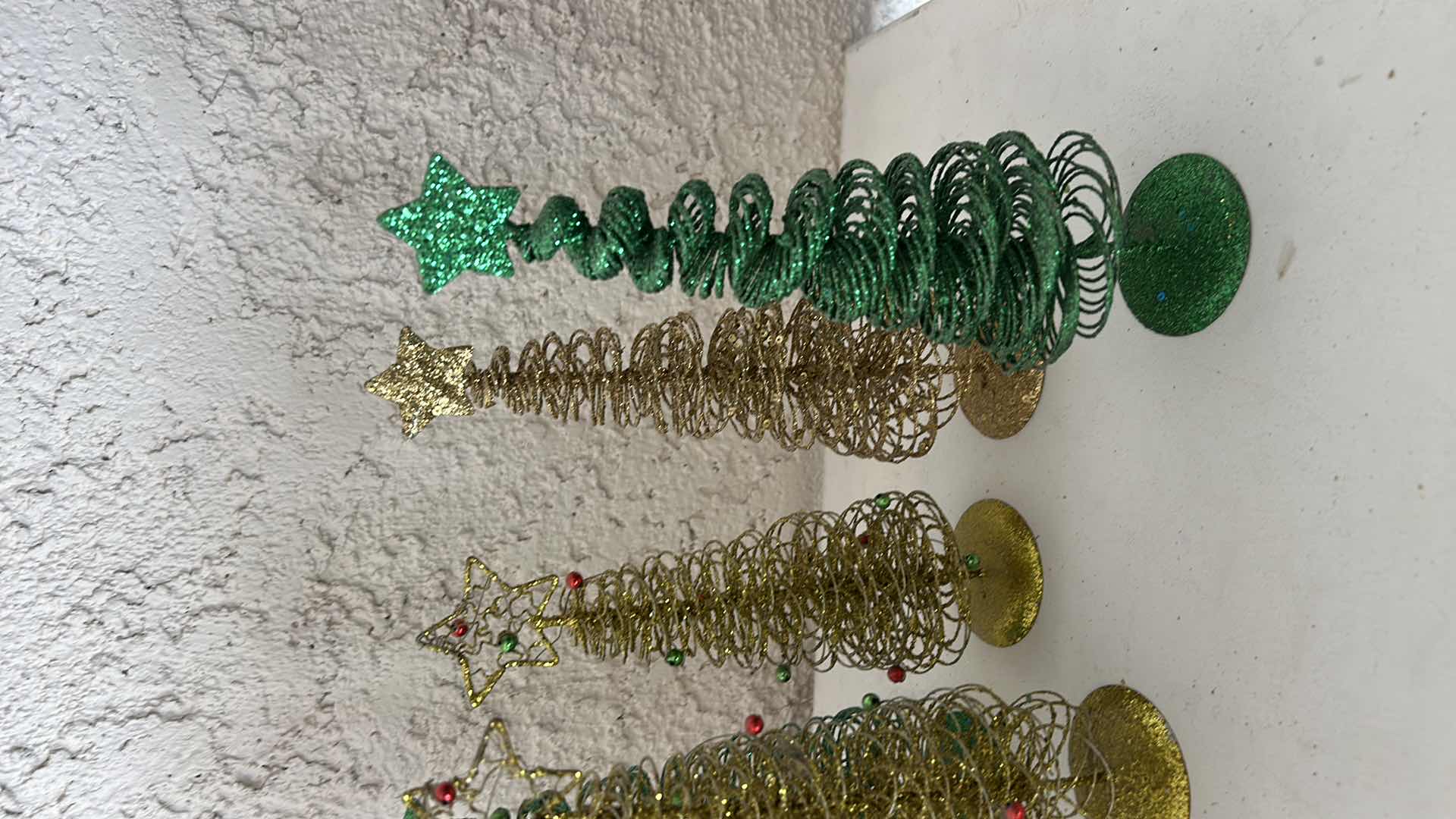 Photo 1 of 6 - COLORED WIRE CHRISTMAS TREES, H10”