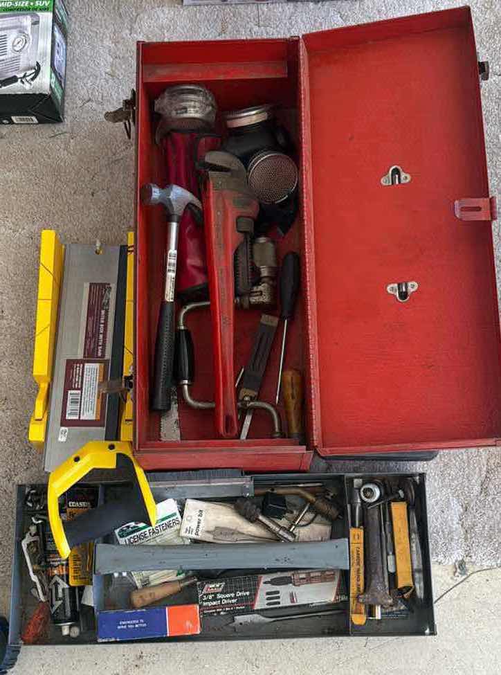 Photo 1 of ASSORTED TOOLS W/TOOLBOX $50