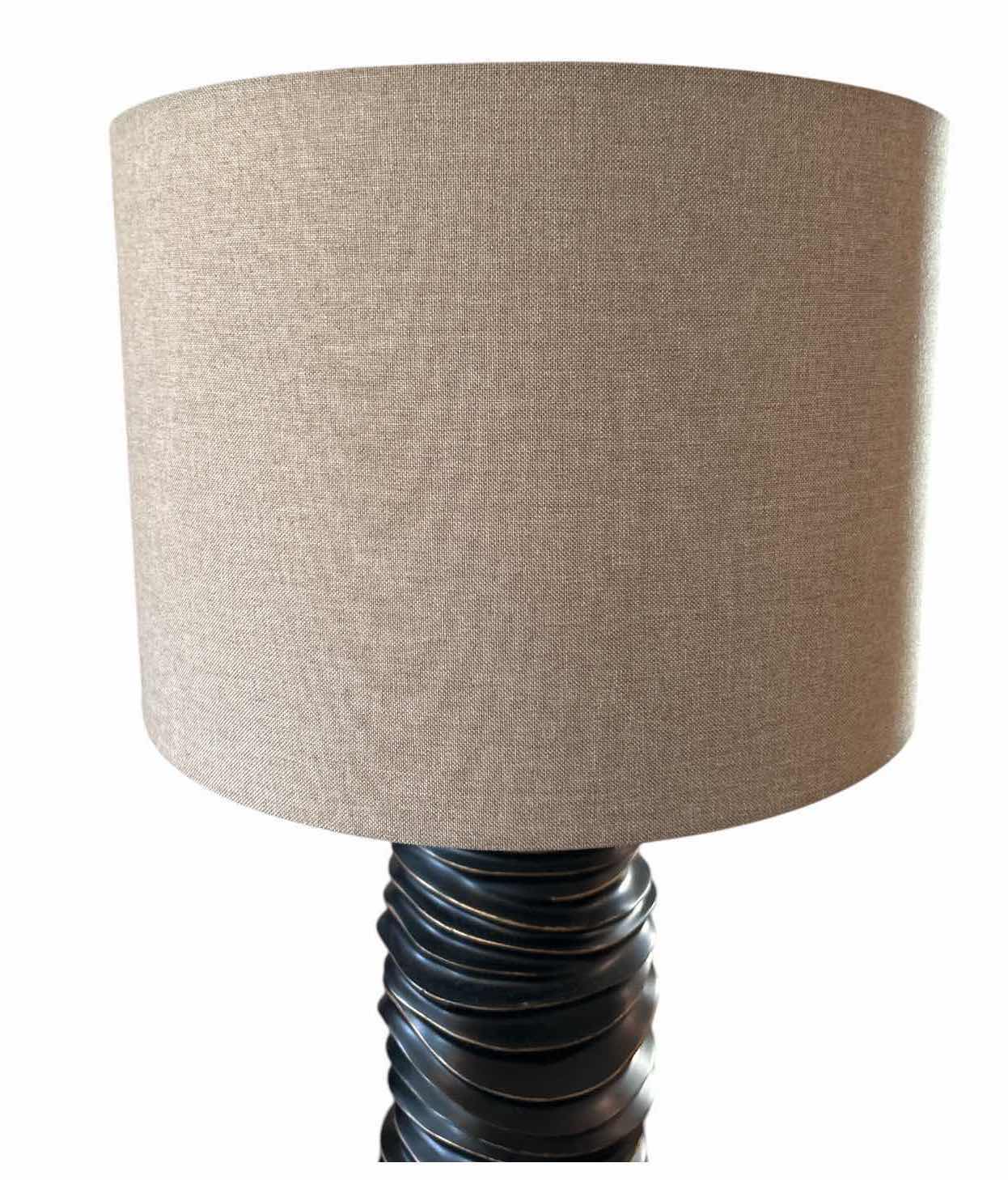Photo 1 of SCULPTURAL TABLE LAMP WITH DRUM SHADE H31”