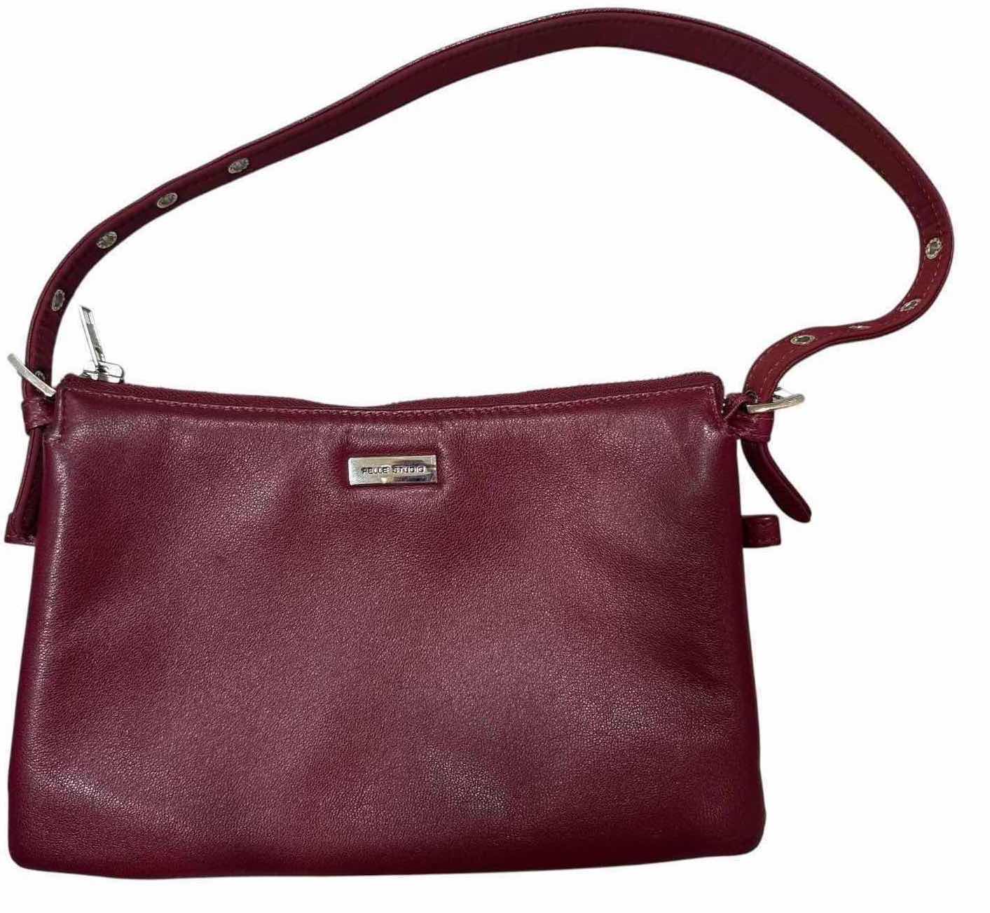 Photo 1 of 2-PCS TIGNANELLO LEATHER SHOULDER HANDBAG– RED & BROWN 9”X6”
