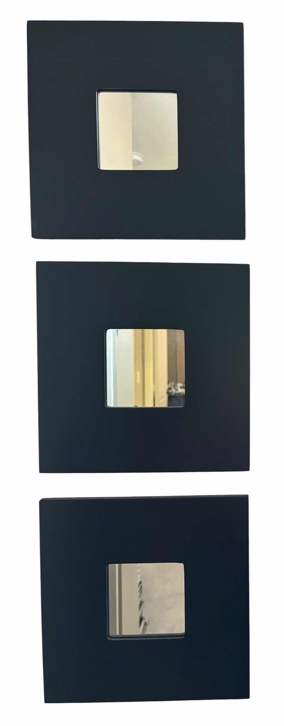 Photo 1 of SET OF THREE SQUARE MIRRORS 10” X 10”