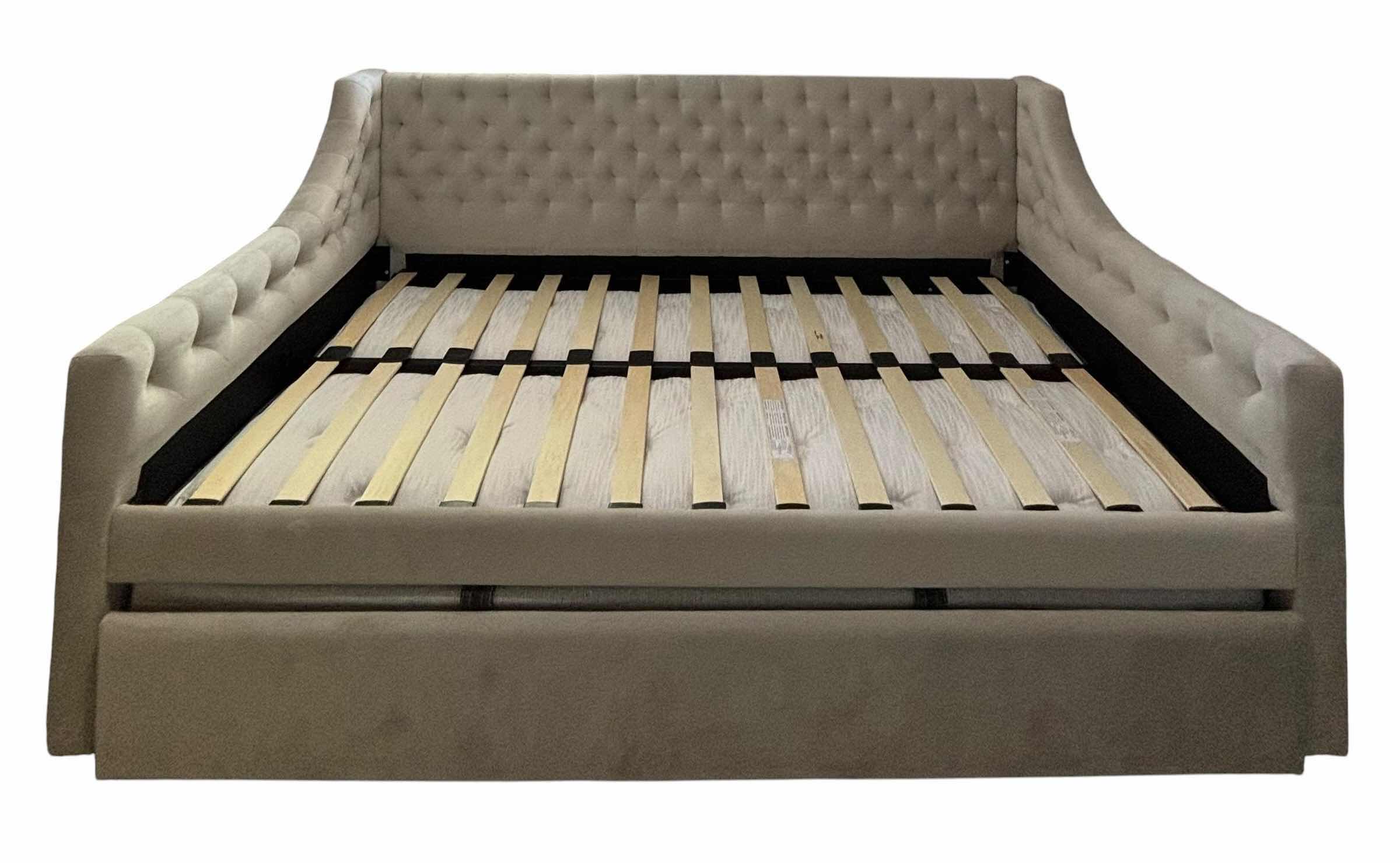 Photo 1 of UPHOLSTERED DAYBED WITH TUFTED BACKREST & PULL OUT TRUNDLE (MATTRESS INCLUDED) $800