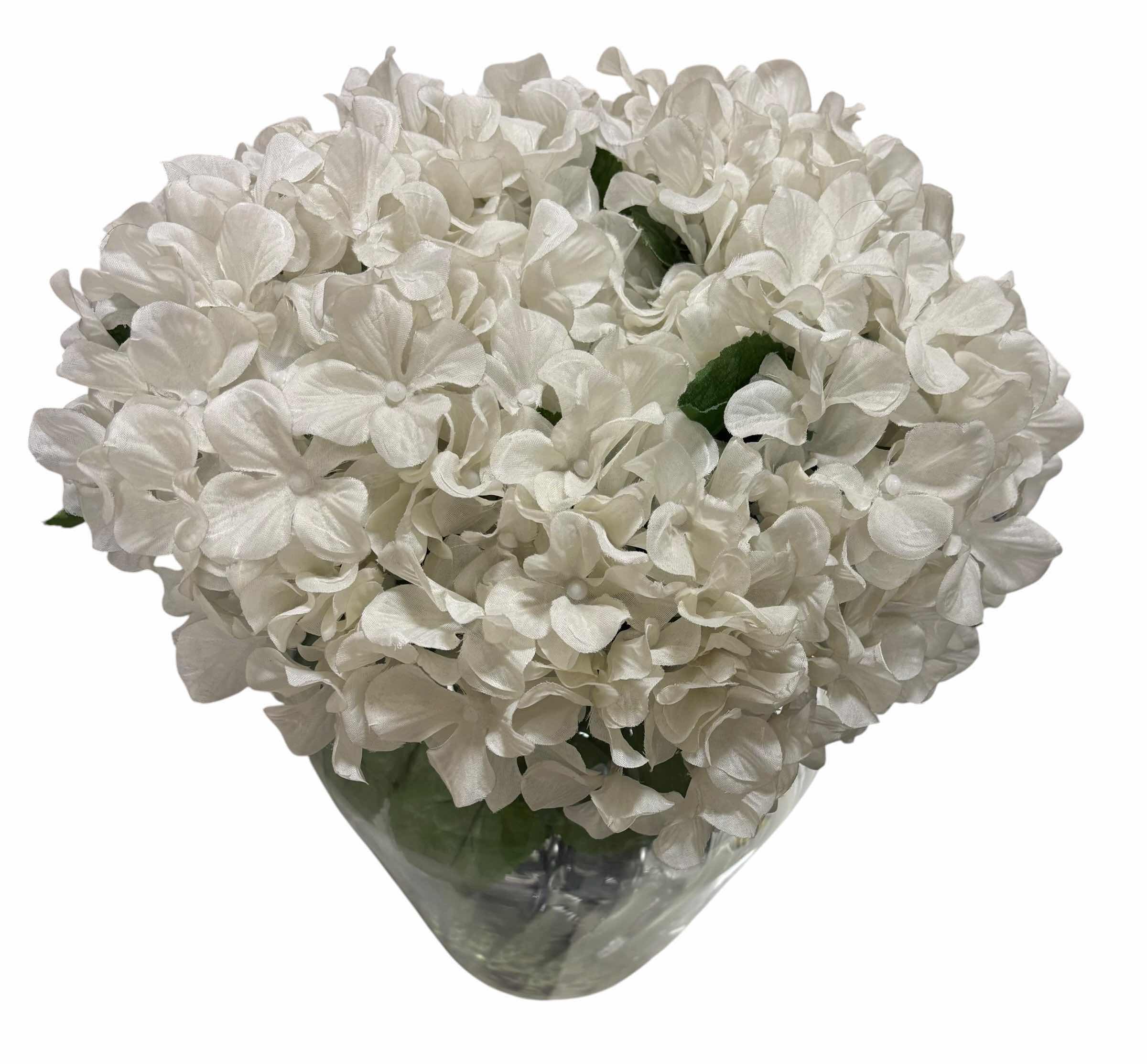 Photo 1 of ARTIFICIAL FLOWERS IN LARGE GLASS VASE H18”