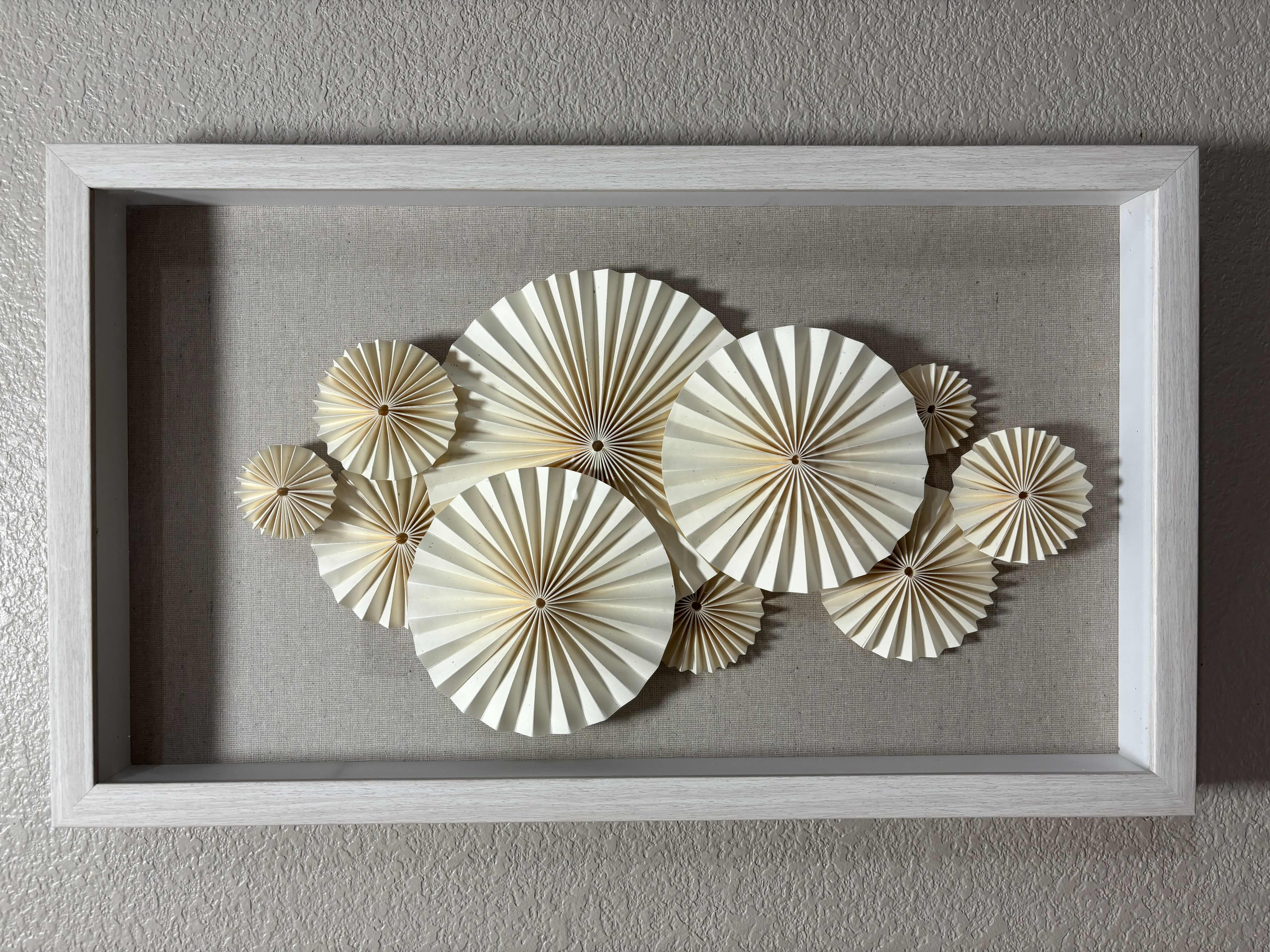 Photo 1 of ELEGANT PIECE FEATURING CLUSTER OF DELICATE ACCORDION PAPER ROSETTES 15” X 25” $186