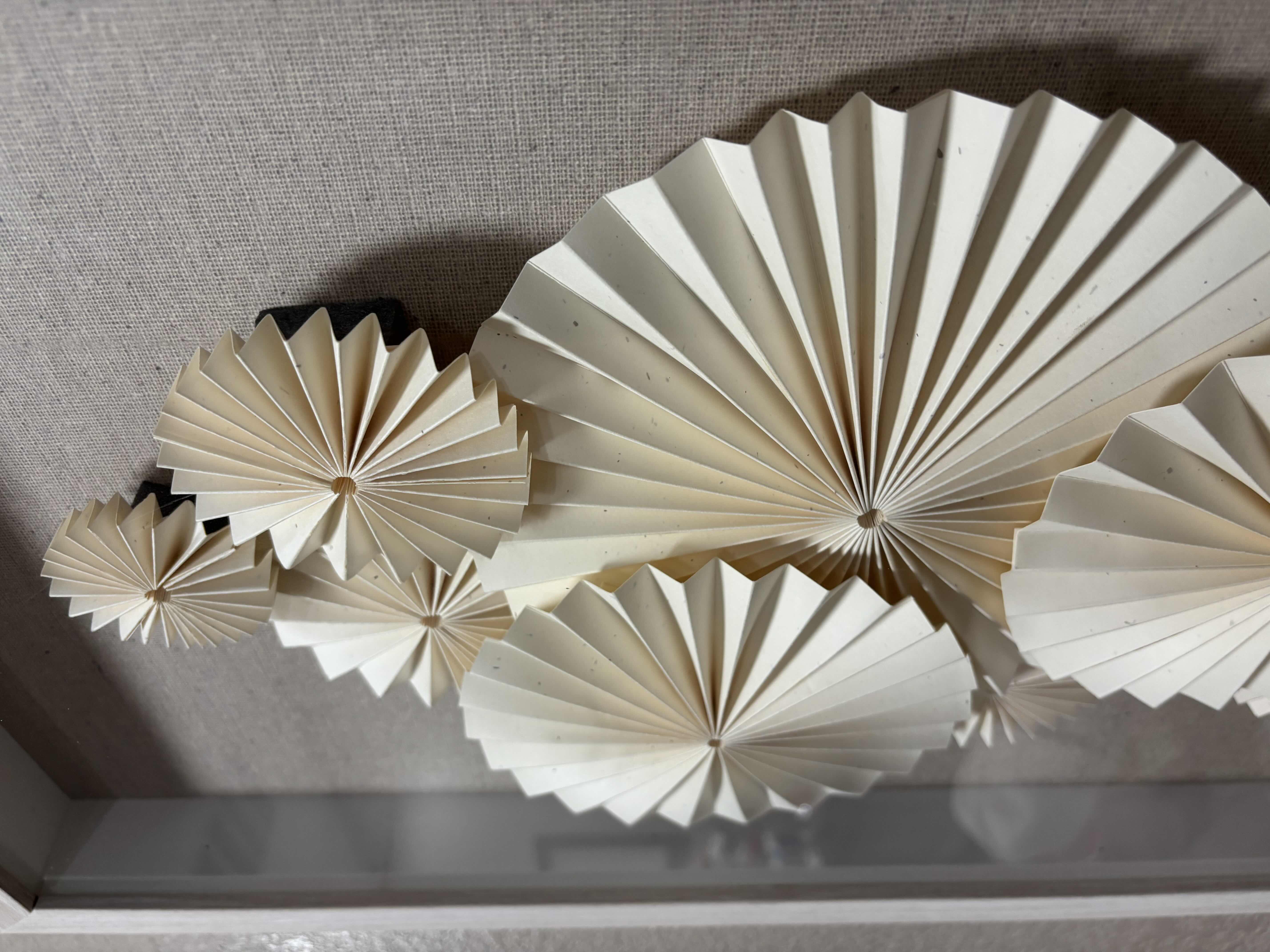 Photo 1 of ELEGANT PIECE FEATURING CLUSTER OF DELICATE ACCORDION PAPER ROSETTES 15” X 25” $186