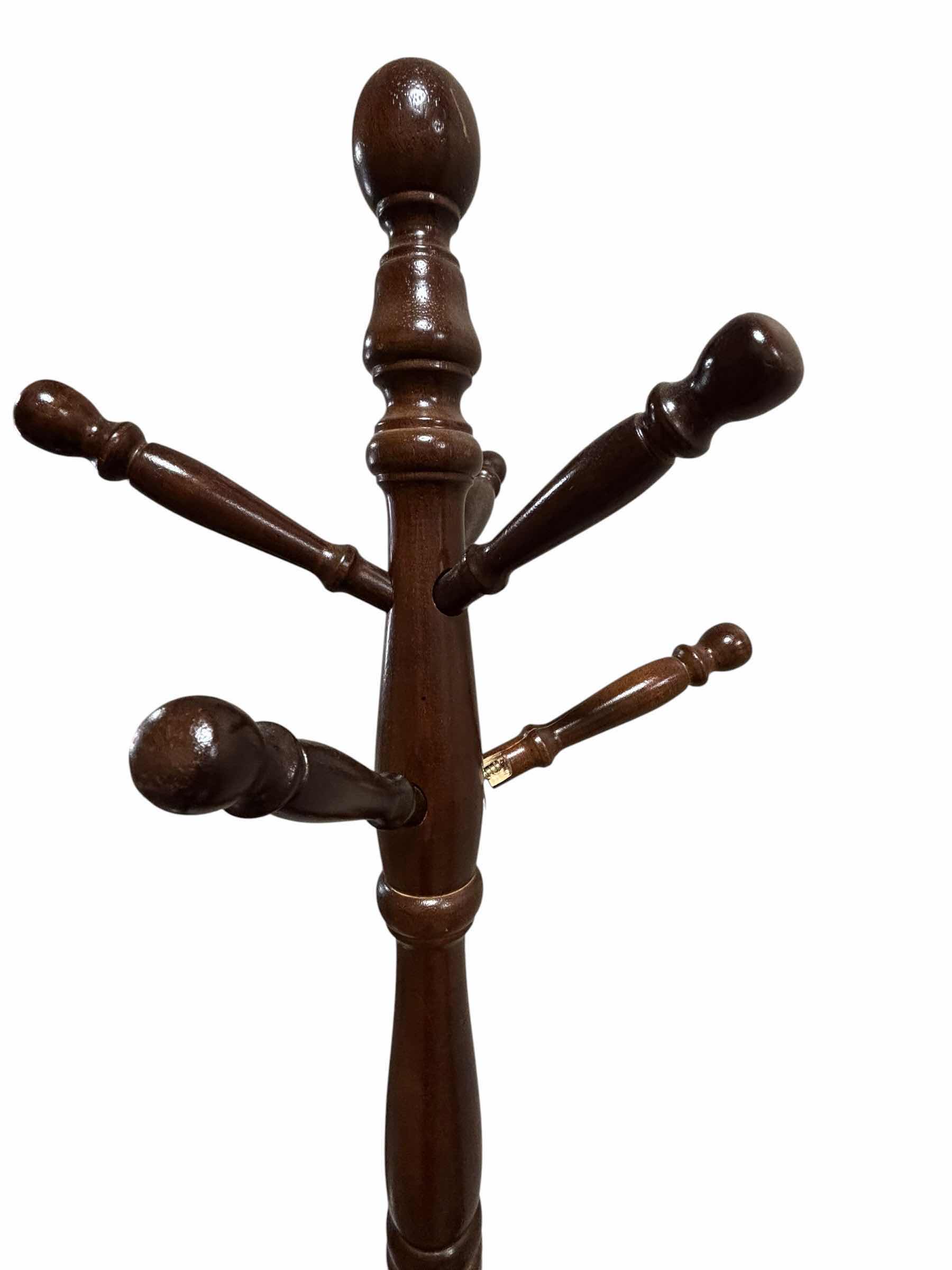 Photo 1 of TRADITIONAL FREESTANDING WOODEN COAT RACK H71” $189