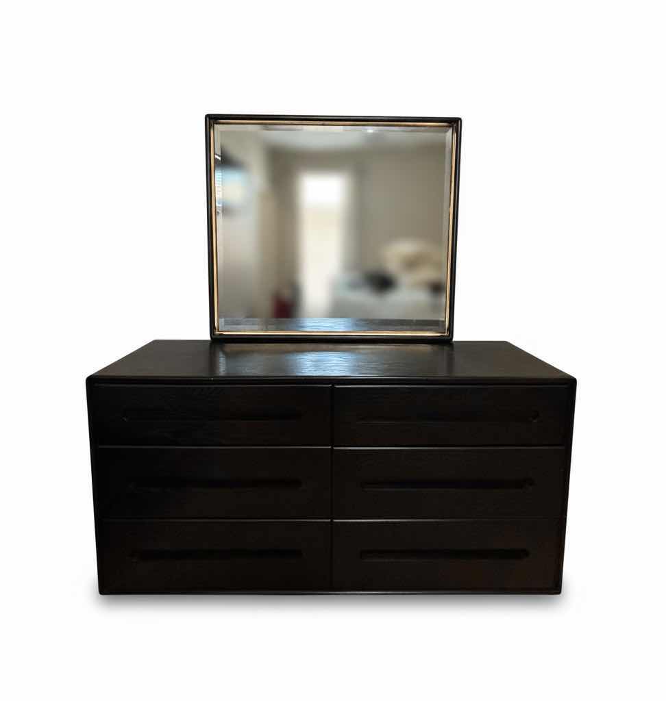 View 1 of NAJARIAN FURNITURE POLARIS SIX DRAWER DRESSER WITH LIGHTED MIRROR 66” X 19” X H34” $1358