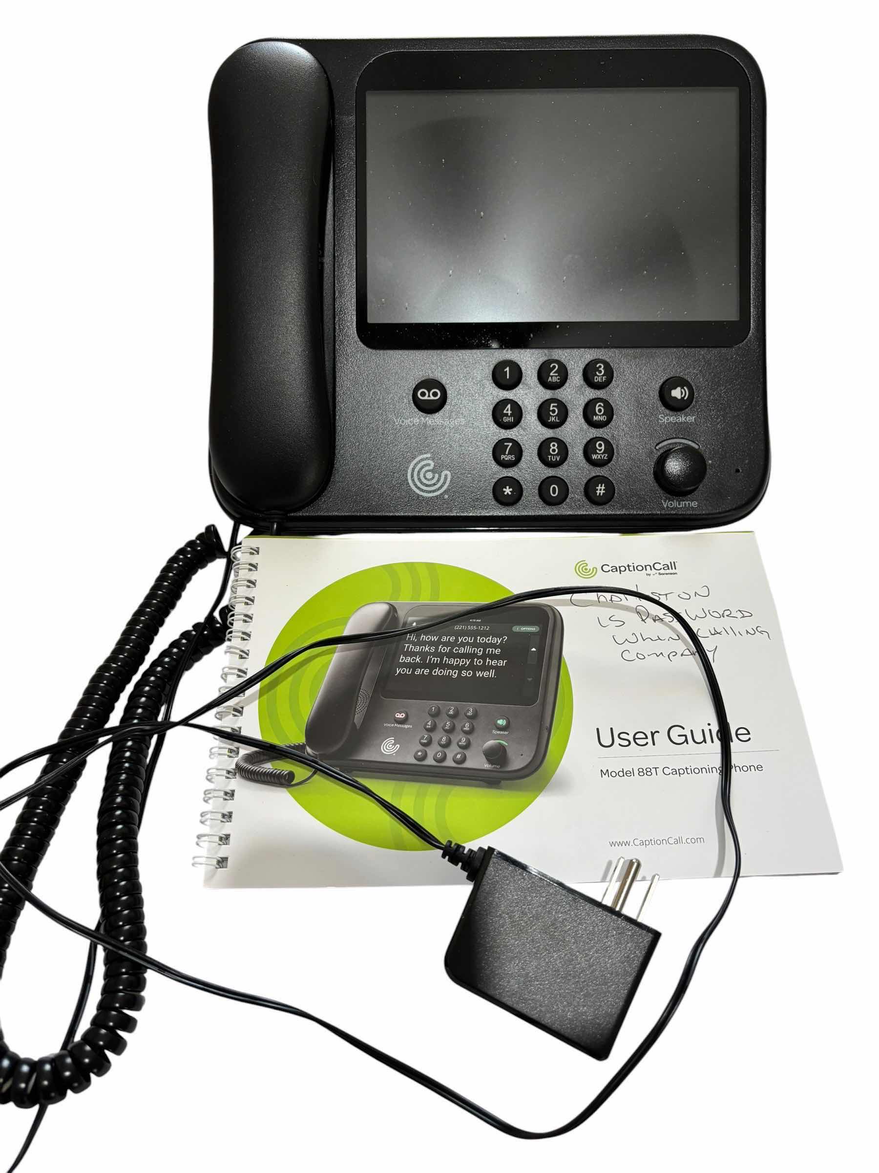 Photo 1 of CAPTIONCALL MODEL 88T CAPTION PHONE WITH USER GUIDE