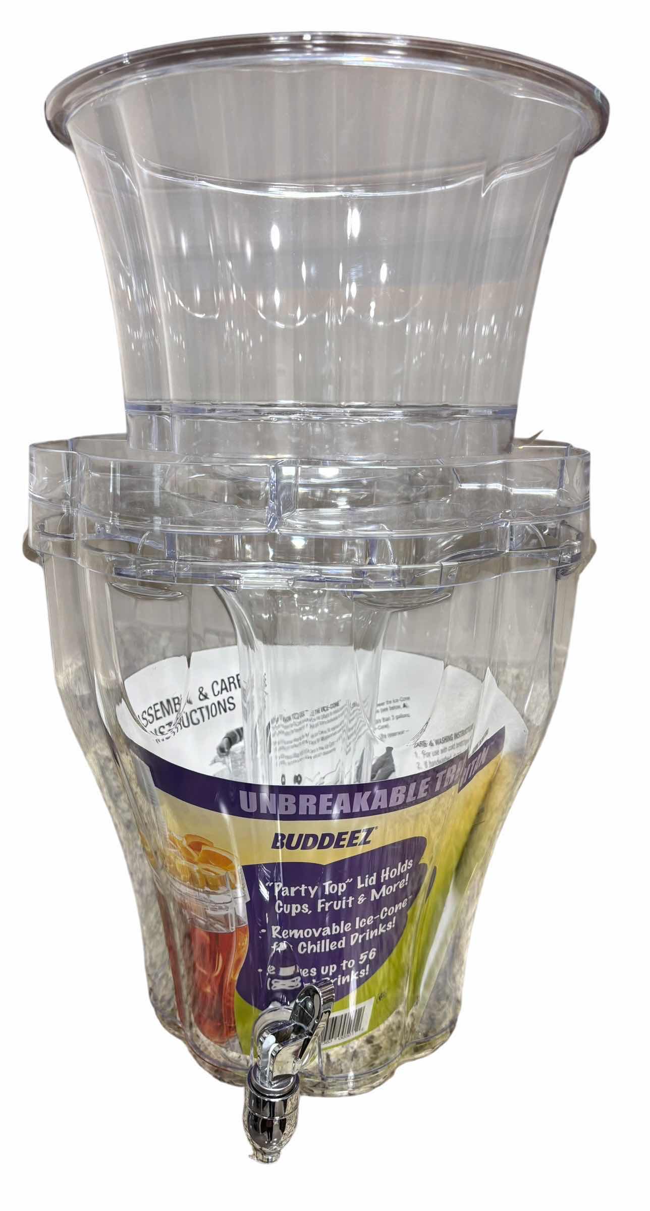 Photo 1 of BUDDEEZ PARTY TOP PLASTIC BEVERAGE DISPENSER