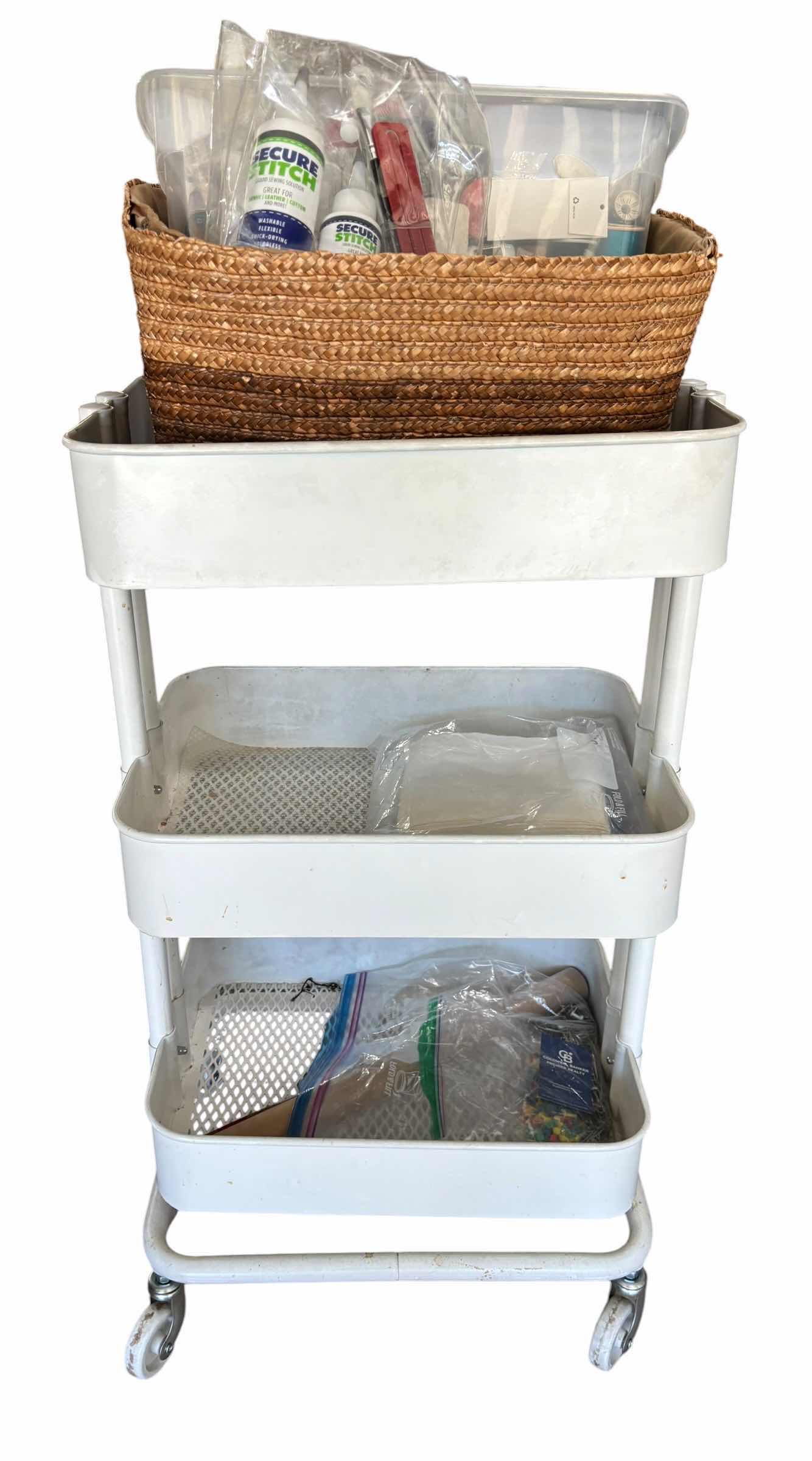 Photo 1 of ROLLING CART WITH SEWING SUPPLIES