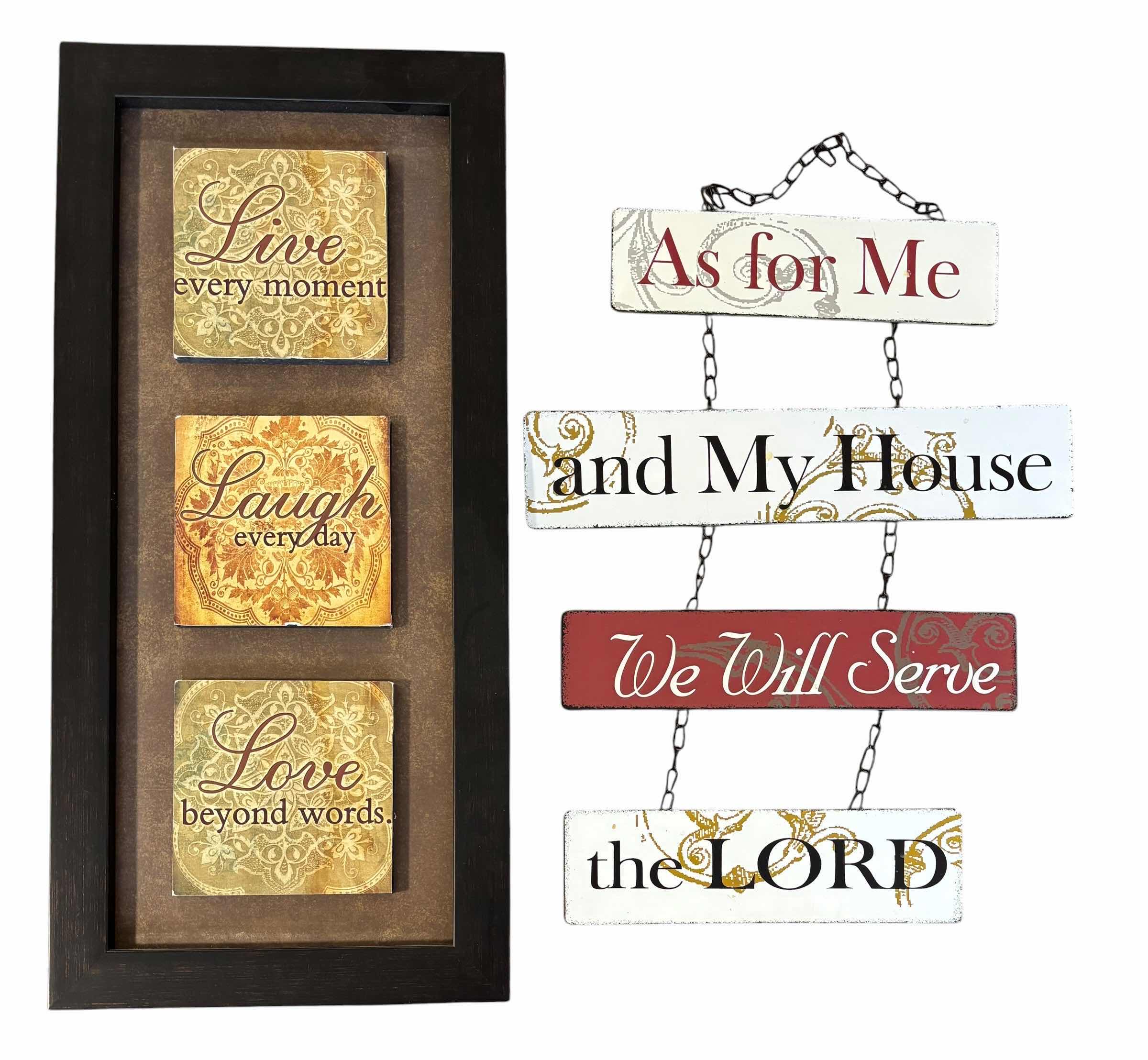 Photo 1 of HOME DECOR SIGNS, LARGEST 10” X 22”