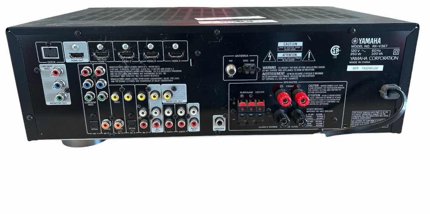 Photo 1 of YAMAHA RX-V367 NATURAL SOUND AV RECEIVER – CINEMA DSP 5.1 CHANNEL