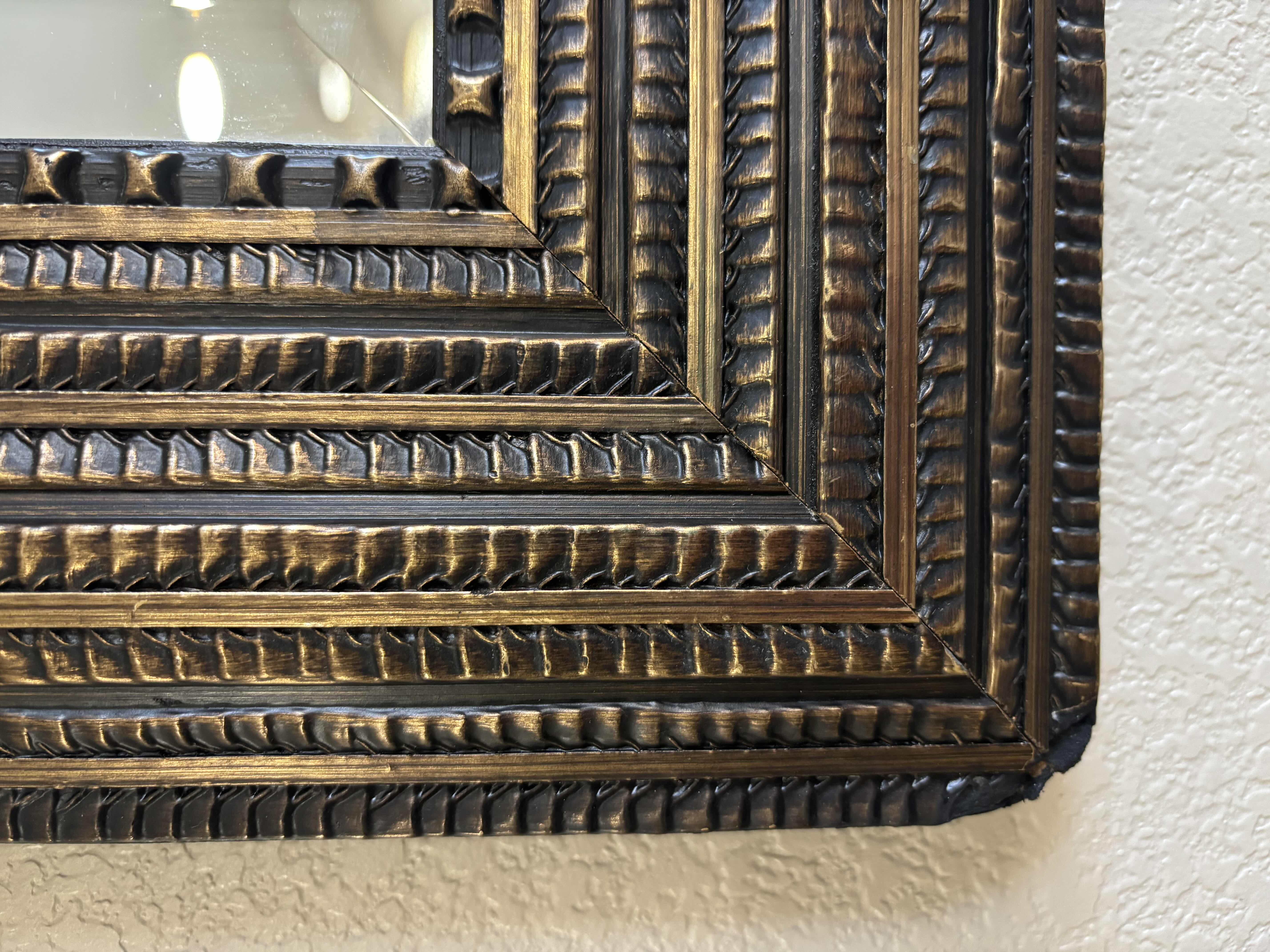 Photo 1 of GOLD TONE WALL MIRROR 46” X 34”