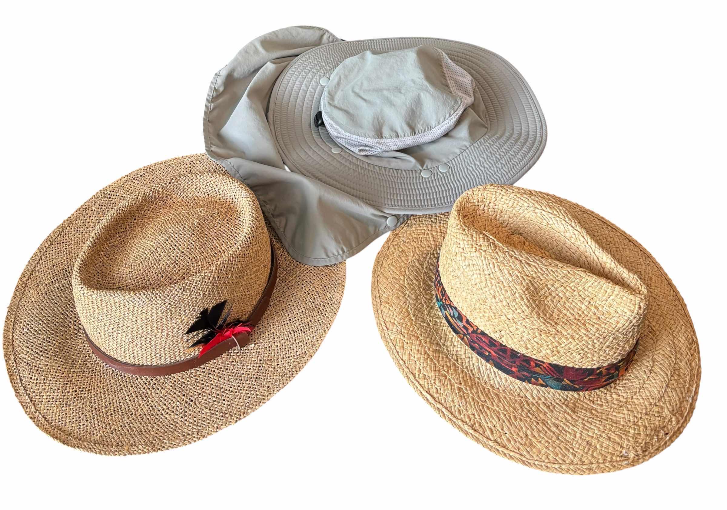View 1 of THREE MEN’S HATS SIZE MEDIUM