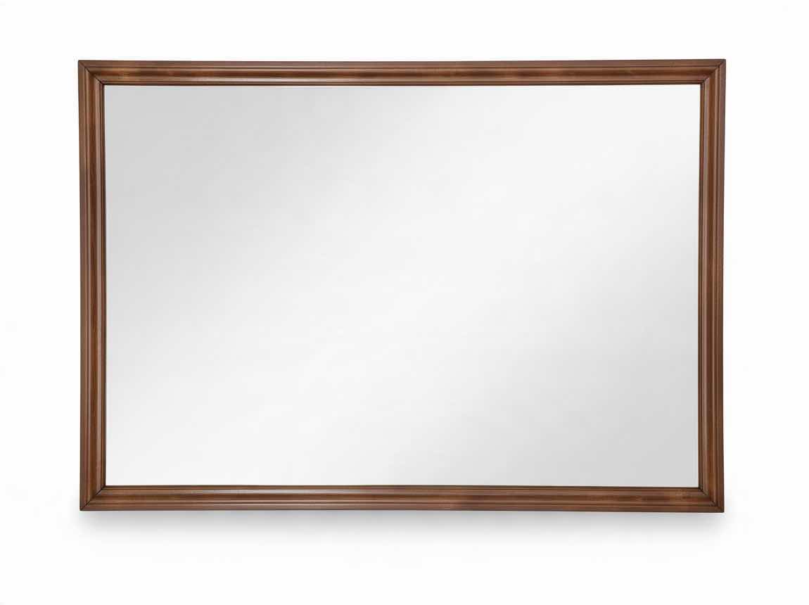 View 1 of WOOD FRAMED WALL MIRROR 48” X 34”