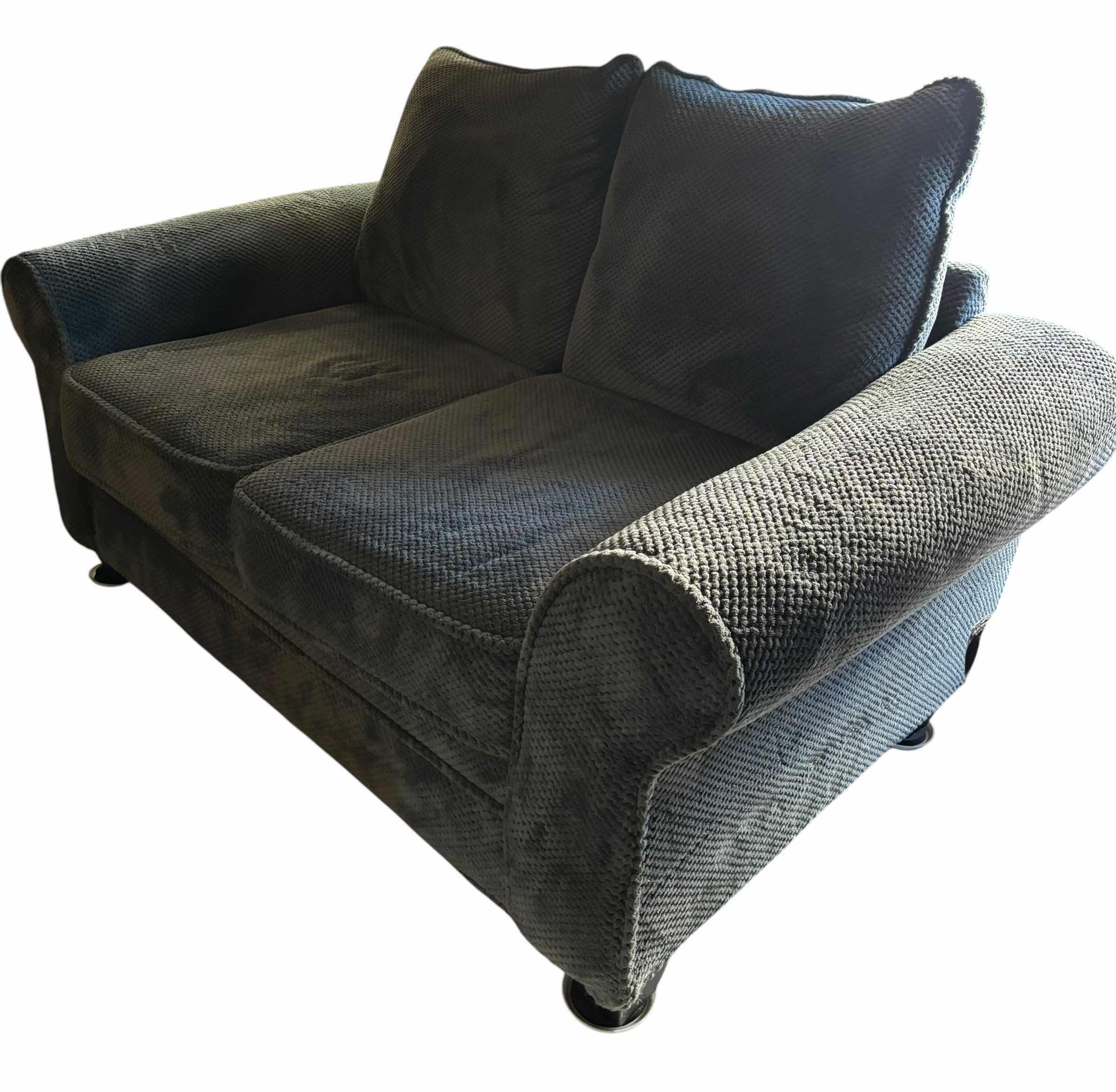View 4 of SLATE GRAY TWO CUSHION COUCH 72”L