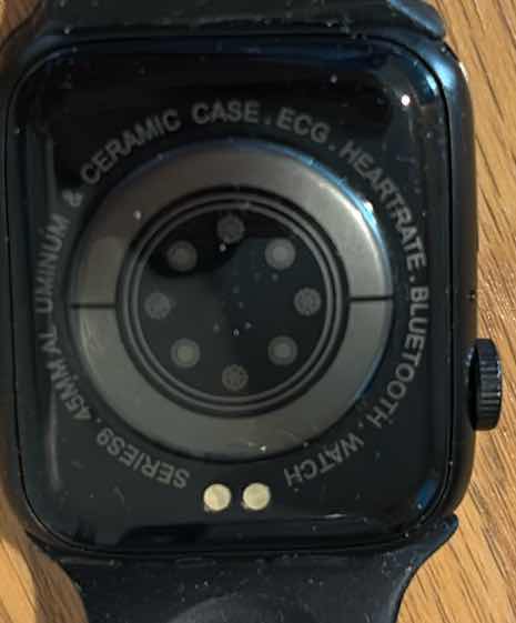View 3 of APPLE SERIES 9 45MM BLACK SMARTWATCH WITH SILICONE BAND & USB CHARGER