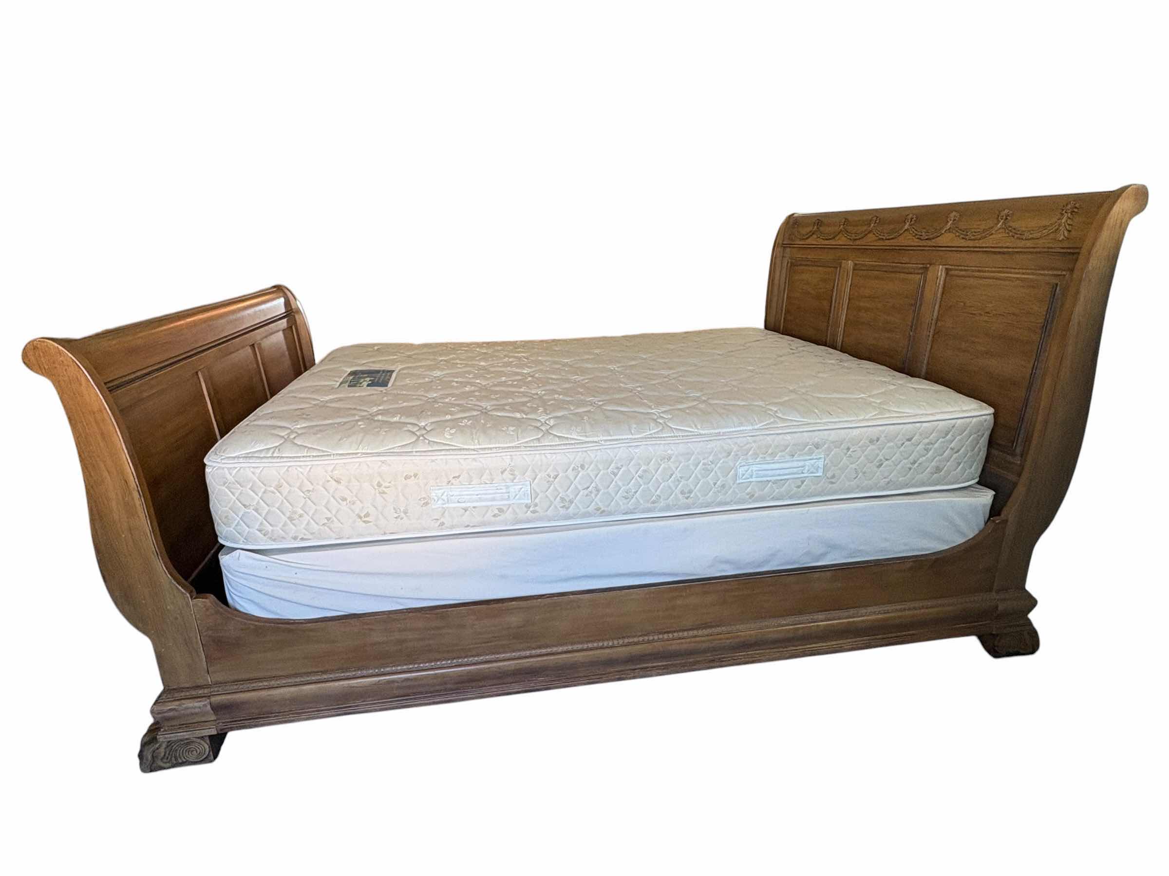 View 2 of LEXINGTON OAK QUEEN SLEIGH BED FRAME W MATTRESS