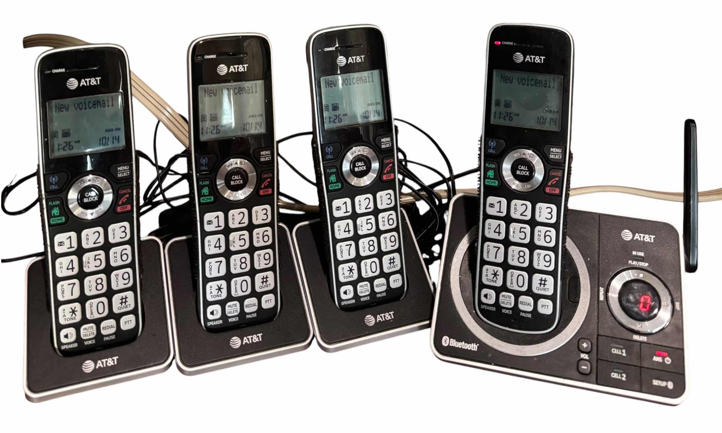 View 1 of AT&T EXPANDABLE CORDLESS PHONE SYSTEM WITH BLUETOOTH CONNECT TO CELL & SMART CALL BLOCKER